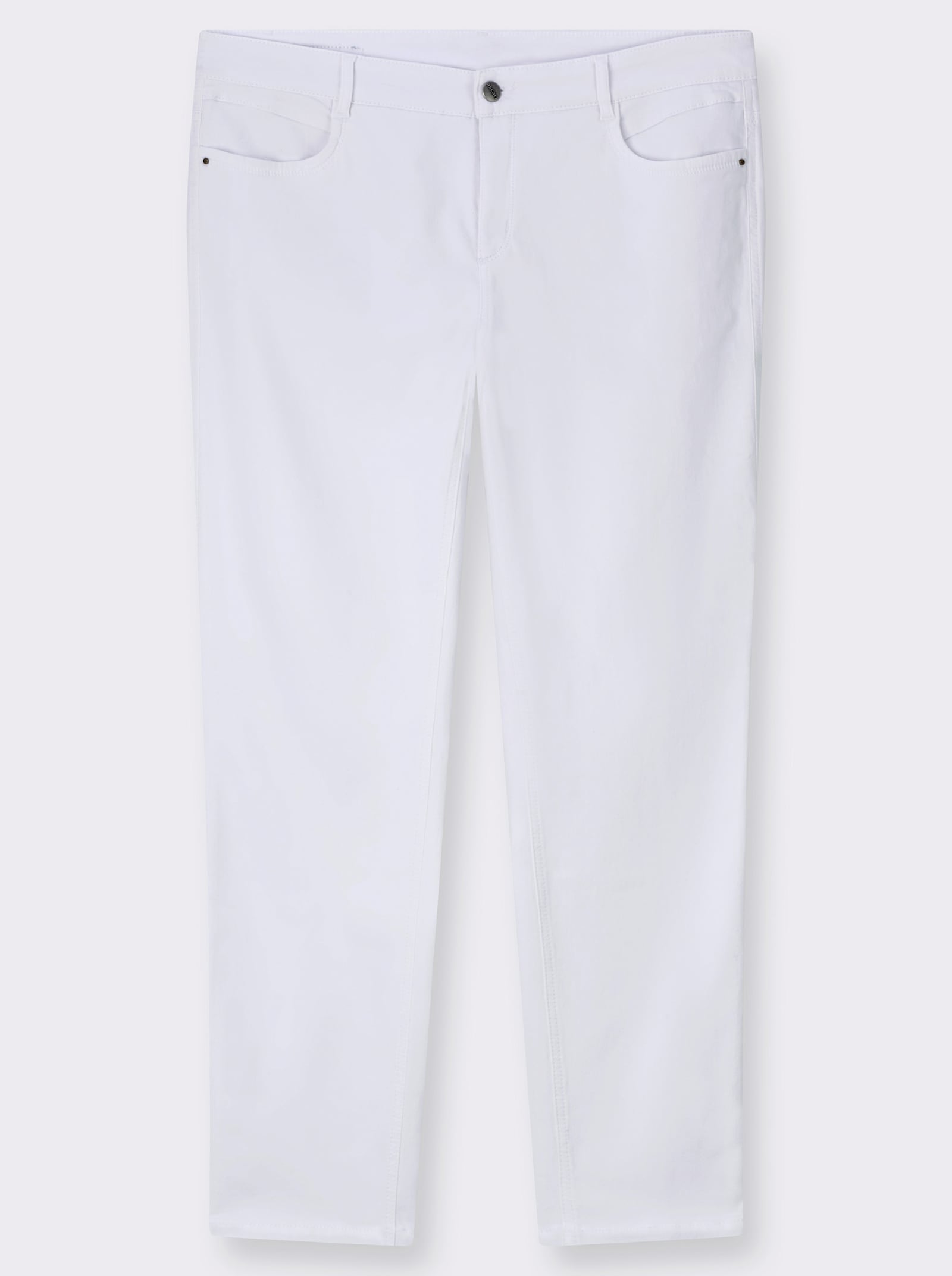 Ascari Stretch-Jeans in Röhren-Form - weiß