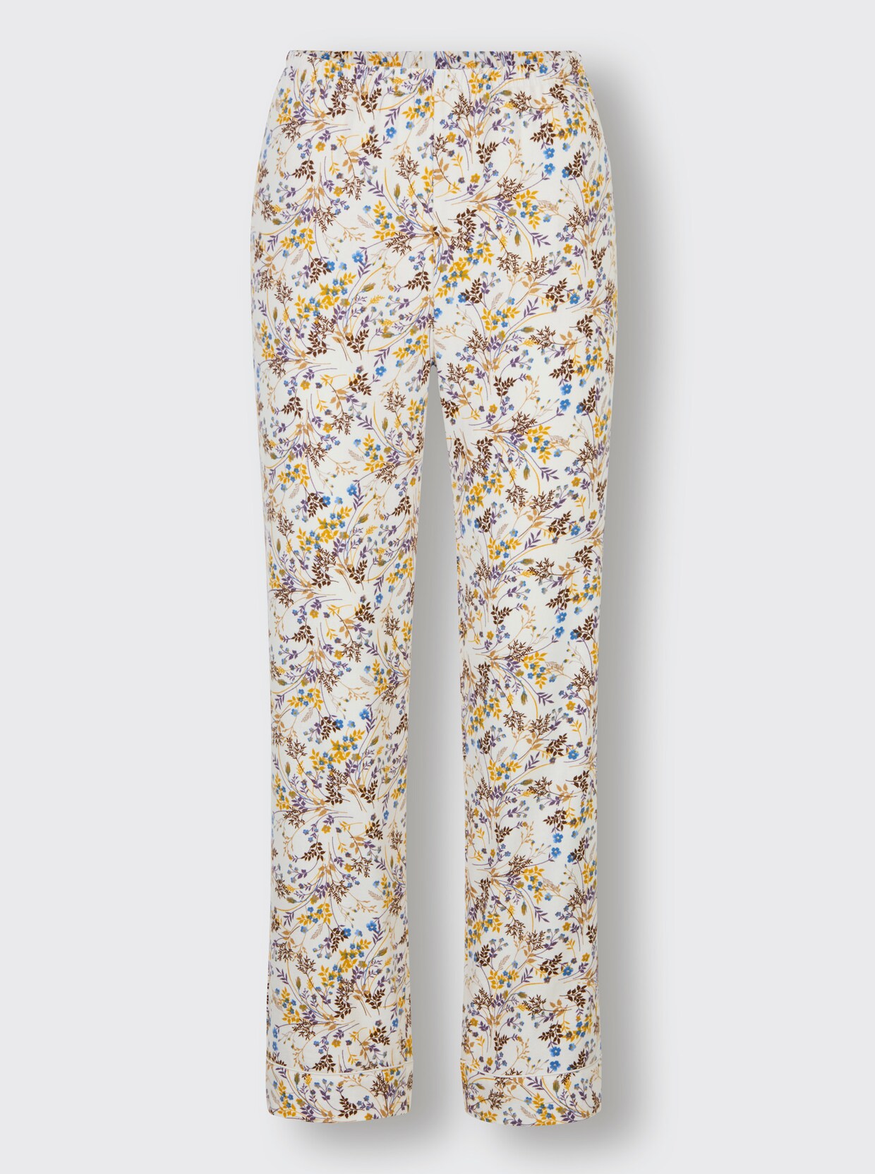 wäschepur Pyjama - champagne/middenblauw bedrukt