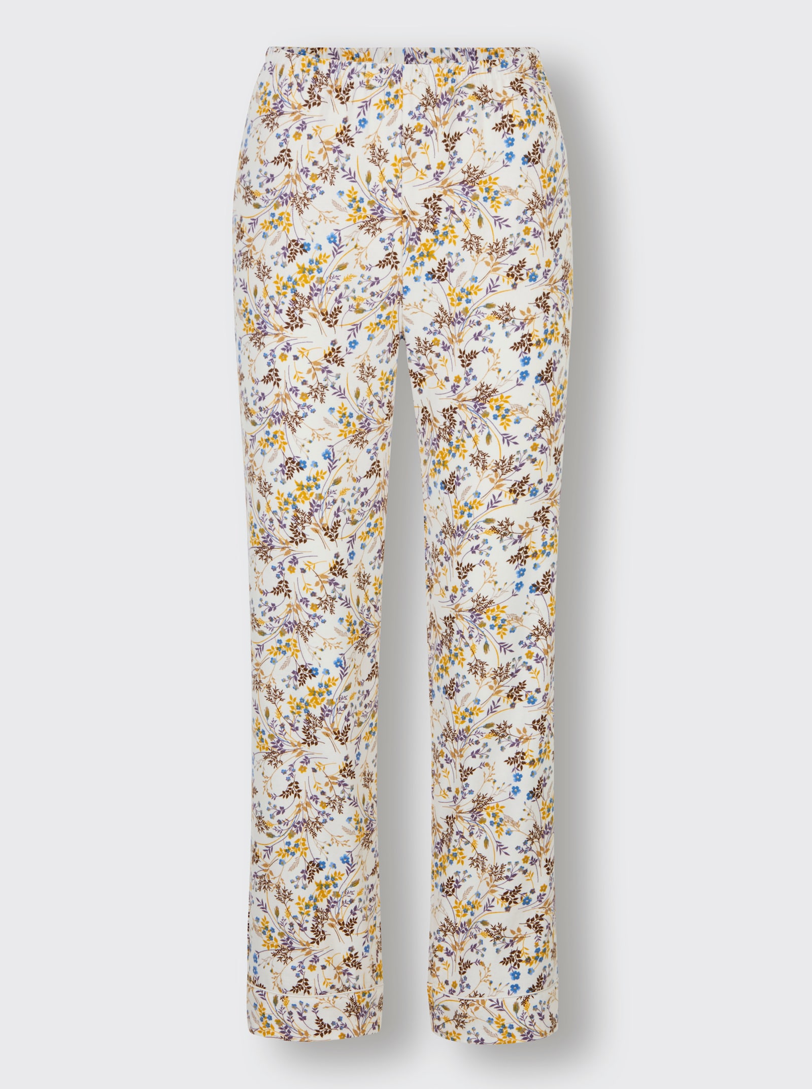 wäschepur Pyjama - champagner-mittelblau-bedruckt