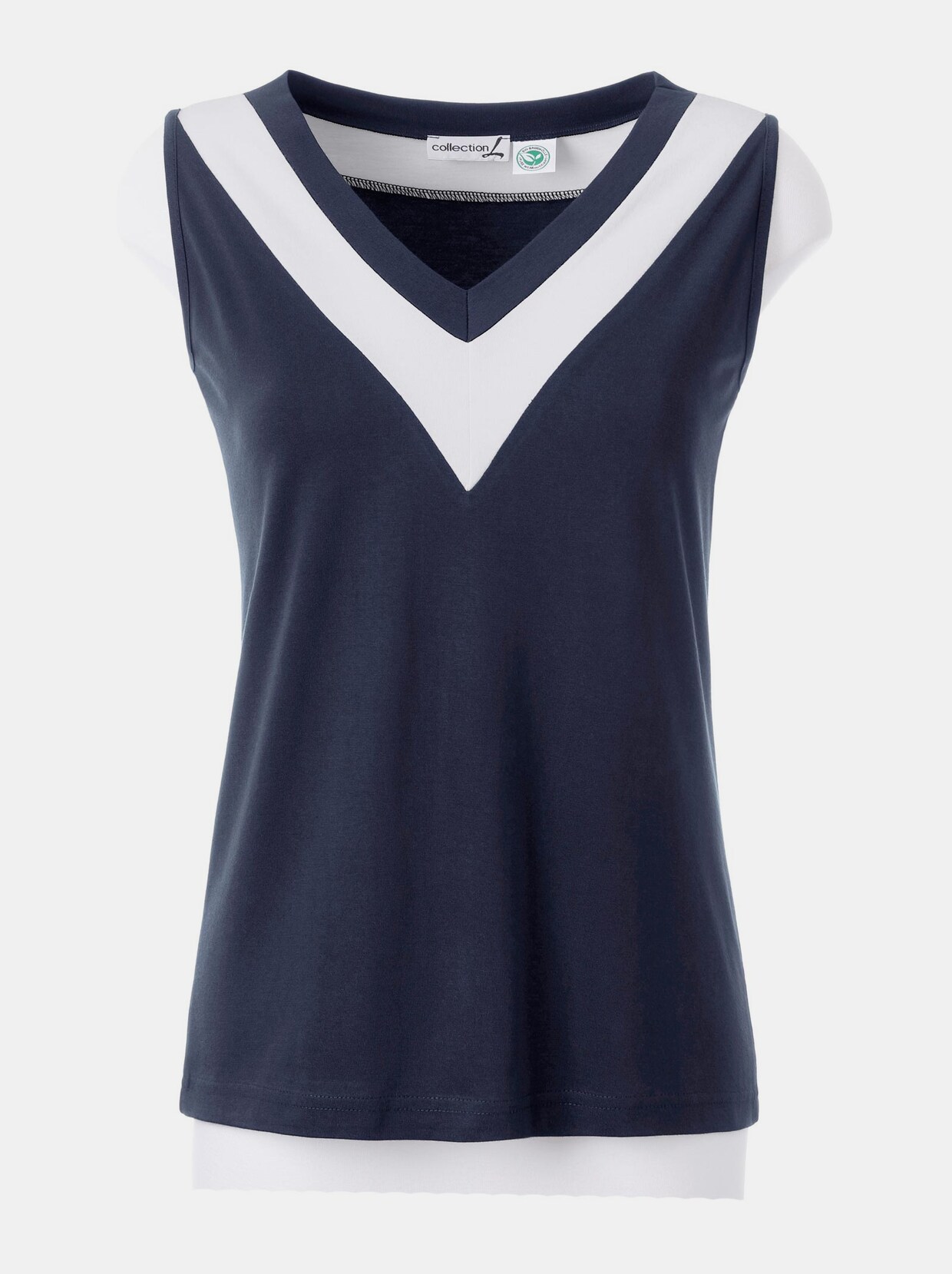 Tanktop - marine-weiß