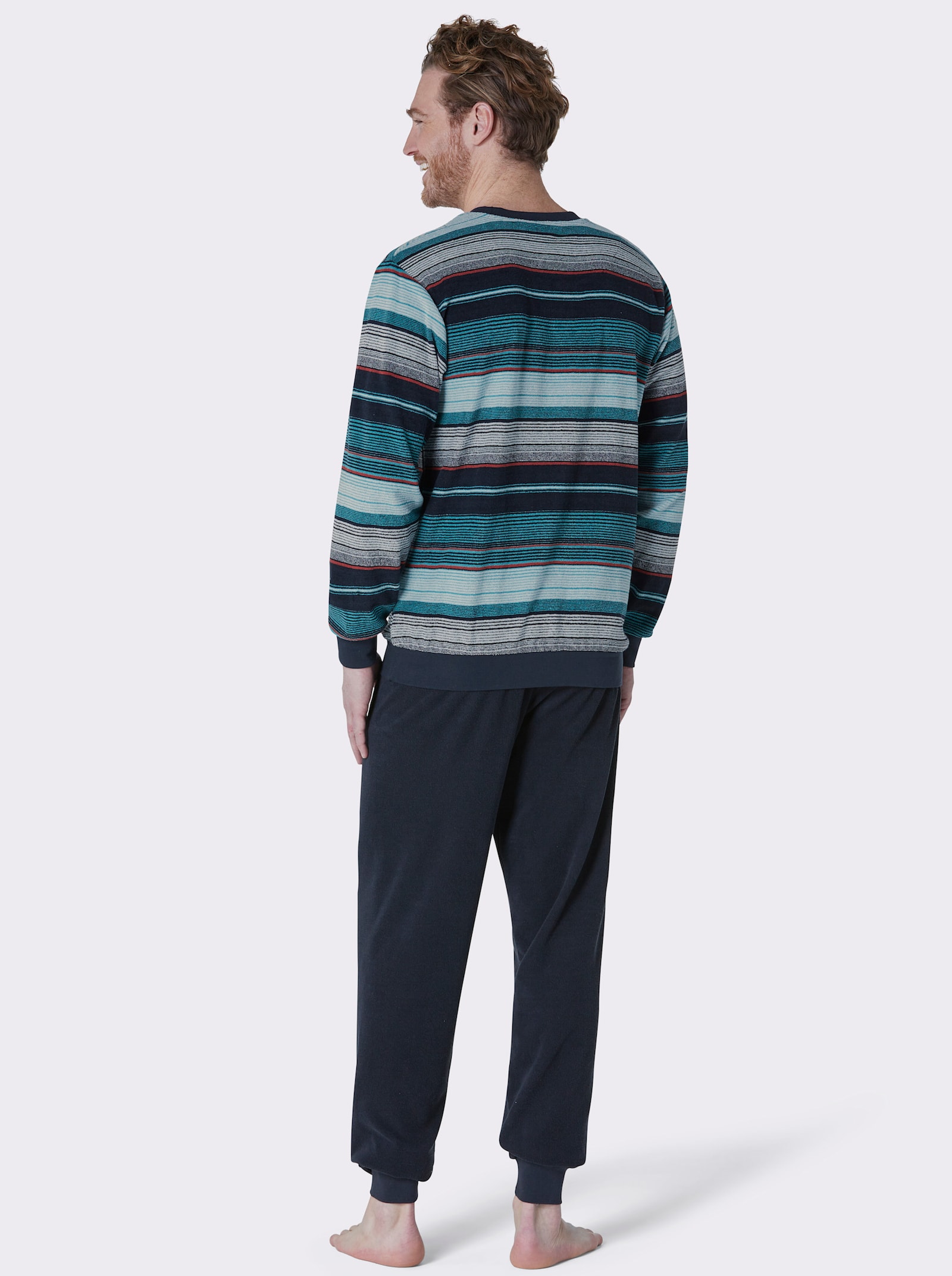 Normann Pyžamo - Tmavomodrá-oceánová pruhovaná