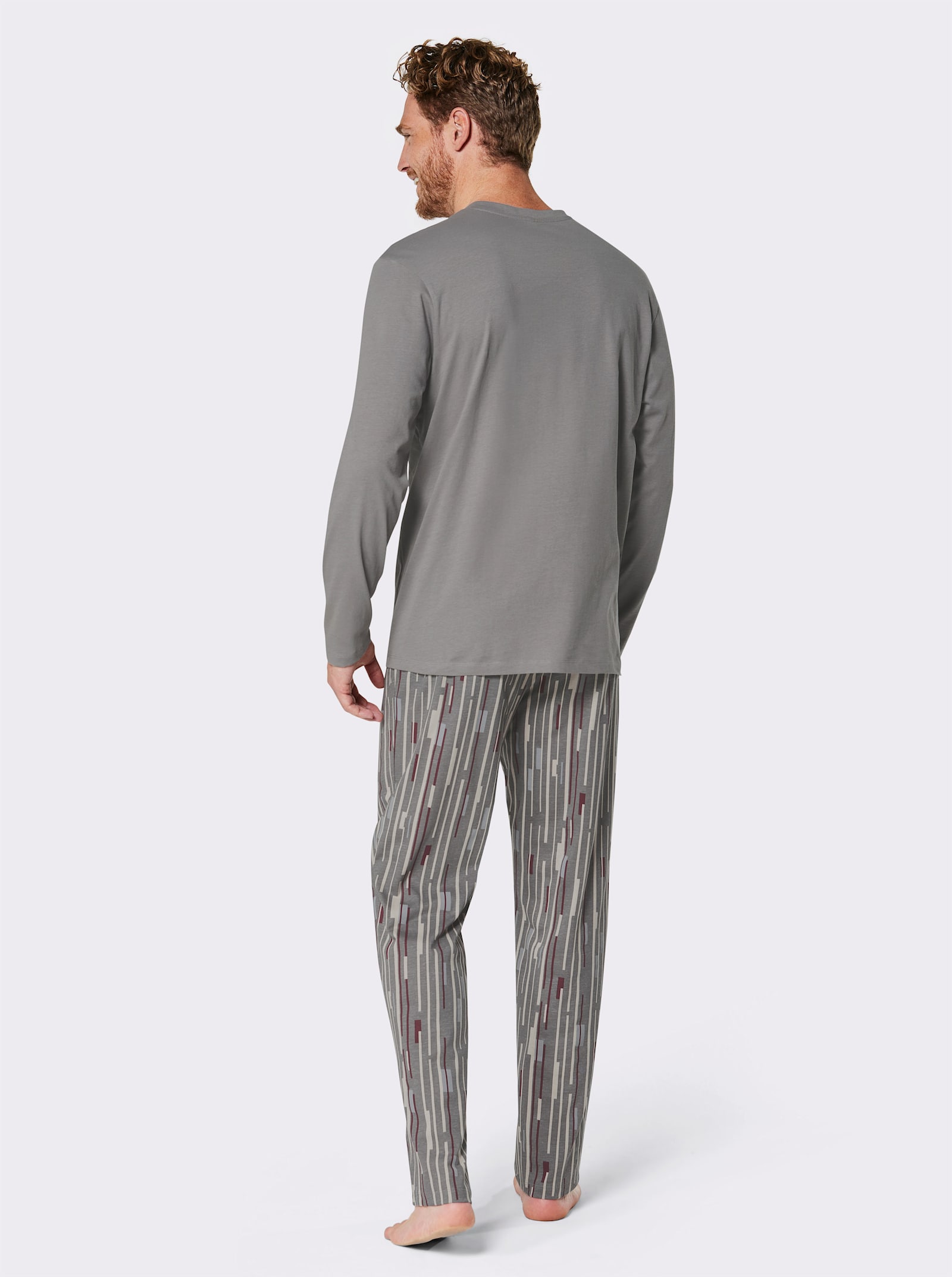 wäschepur men Pyjama's - marine + grijs