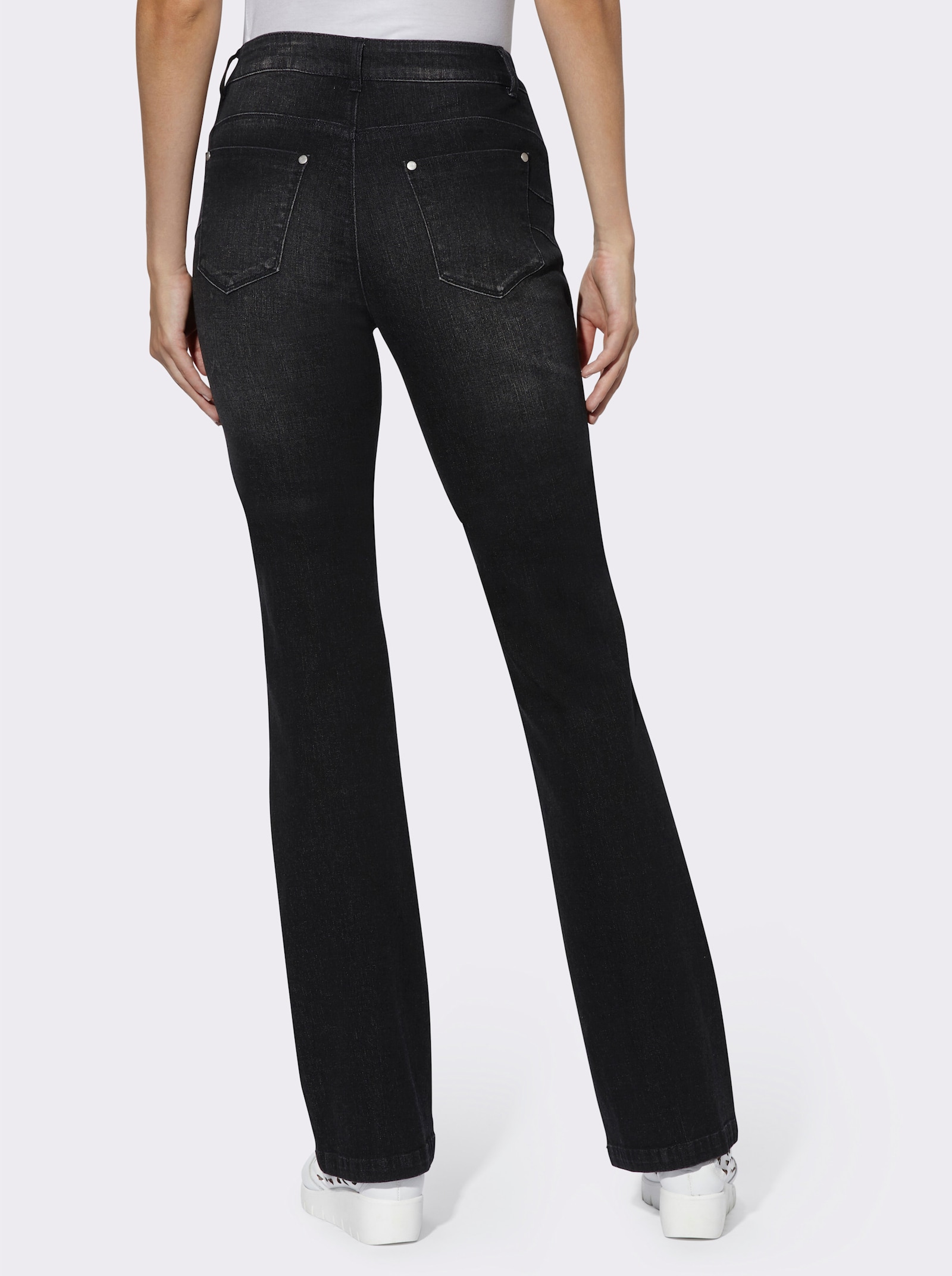 heine Bootcut-Jeans mit Bauchweg-Effekt - black denim