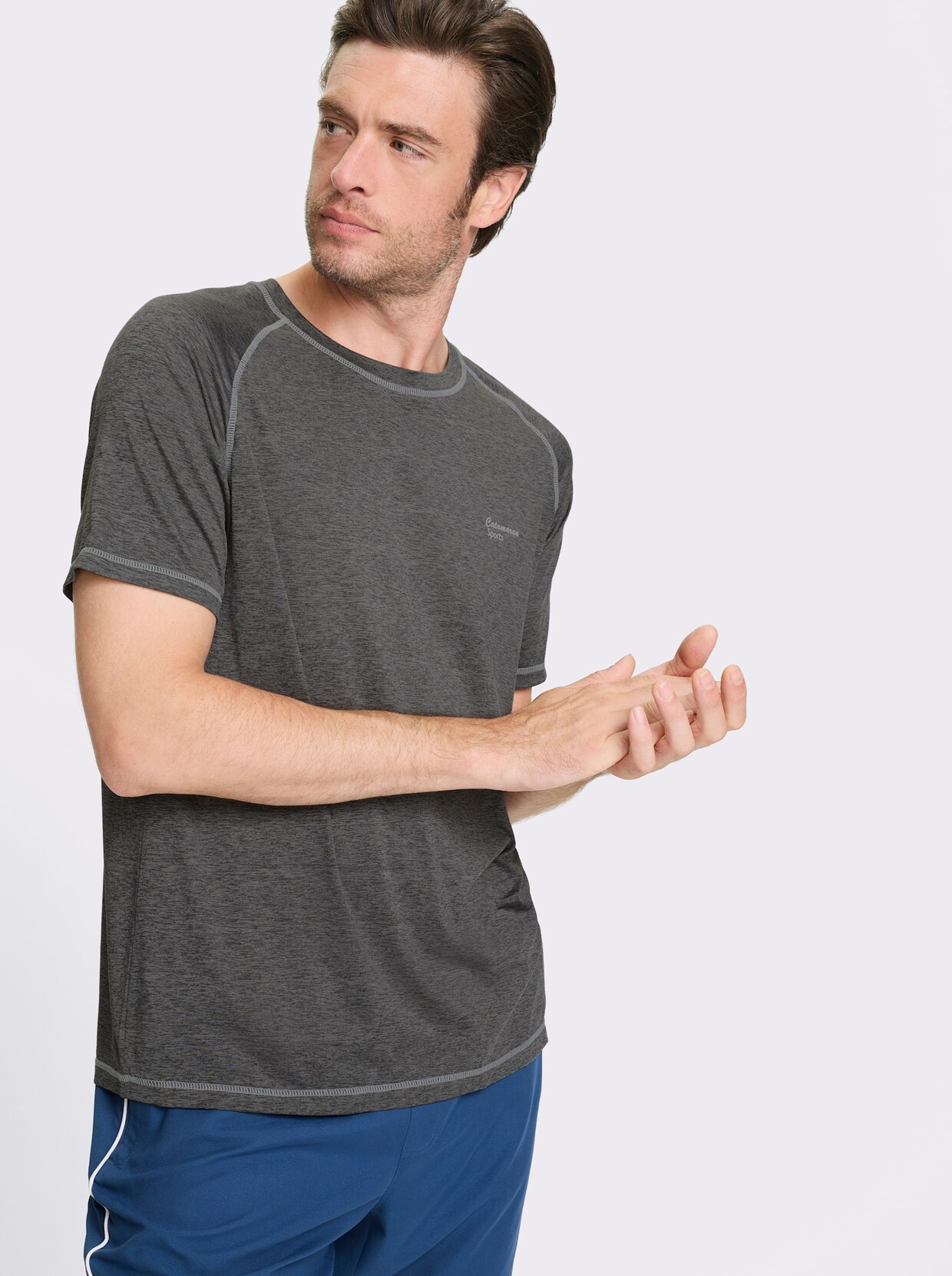 Catamaran Sports Funktionsshirt , atmungsaktiv und schnell trocknend - grau-meliert