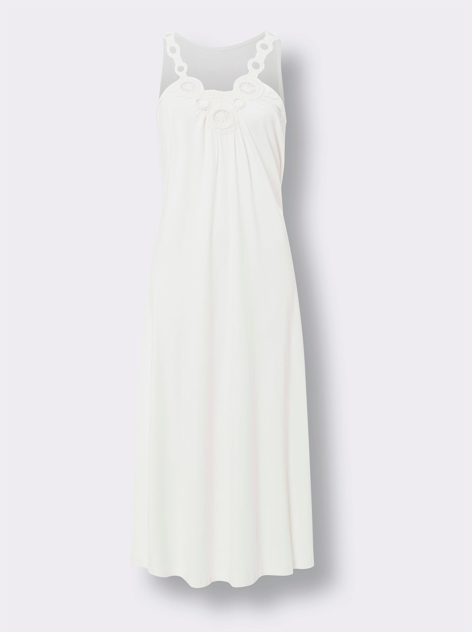 heine Overgooier met gehaakte versiering - ecru