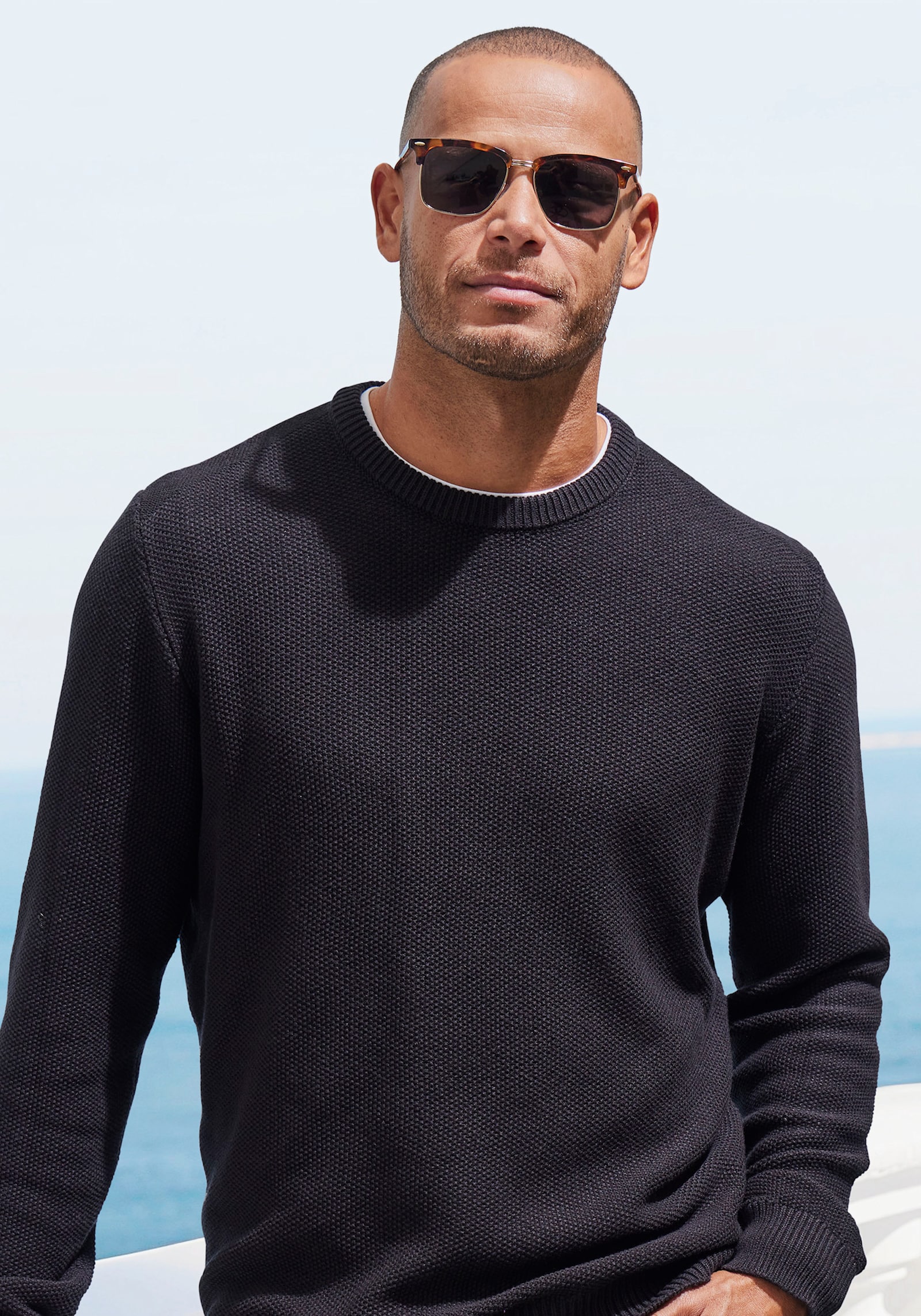 John Devin Strickpullover - schwarz