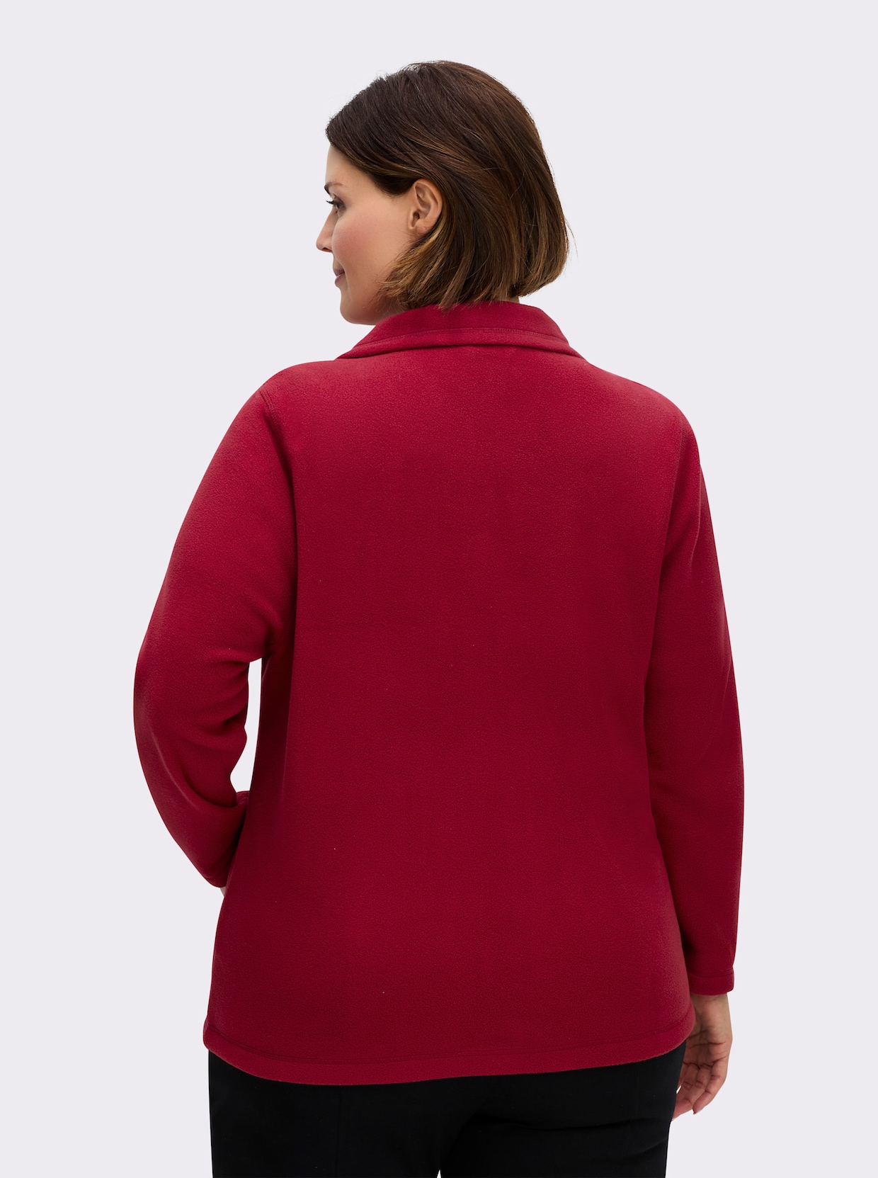 Fleecejacke - weinrot