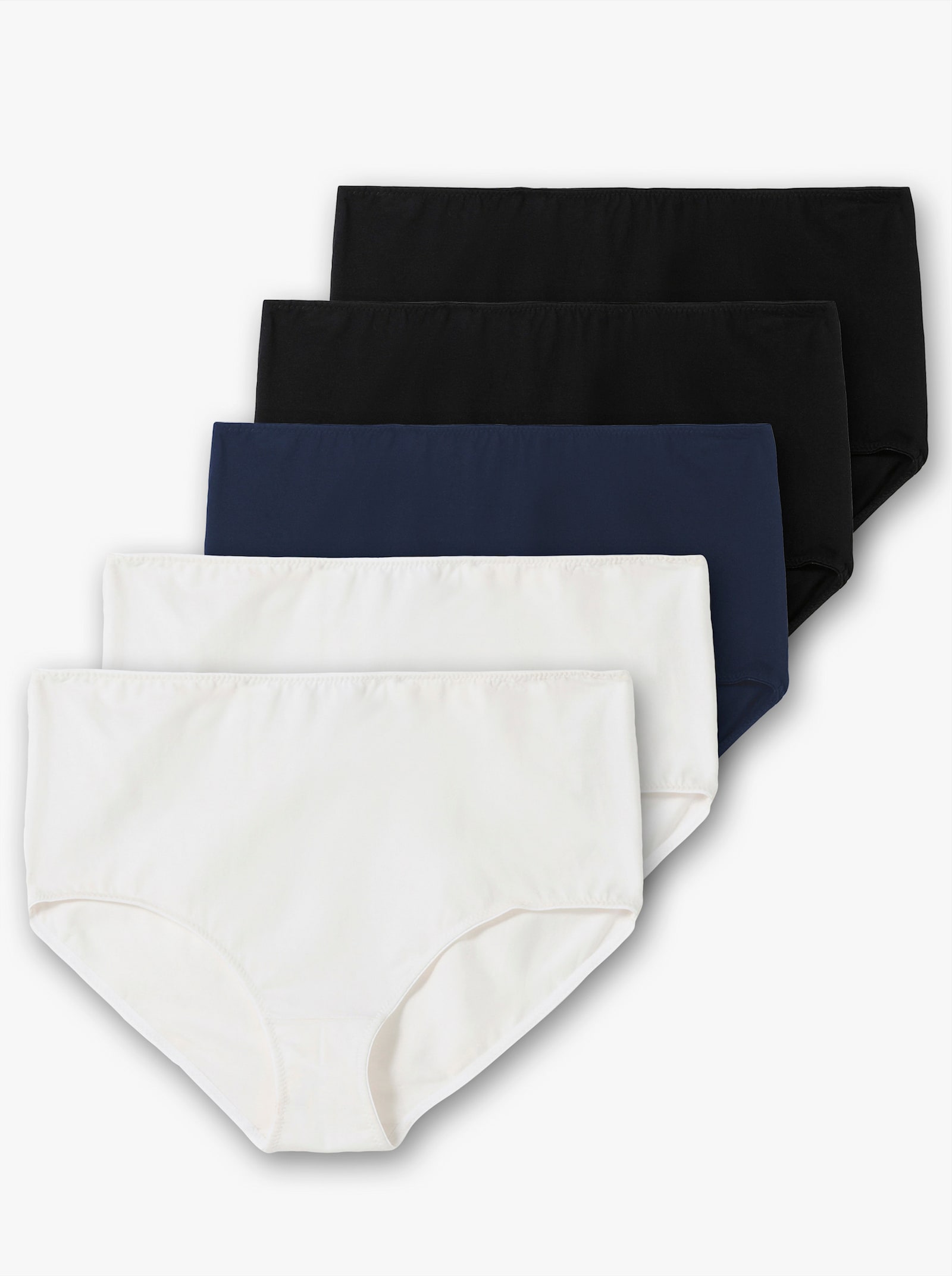 sheego Tailleslip in set van 5 - 1x marine + 1x zwart + 1x wit