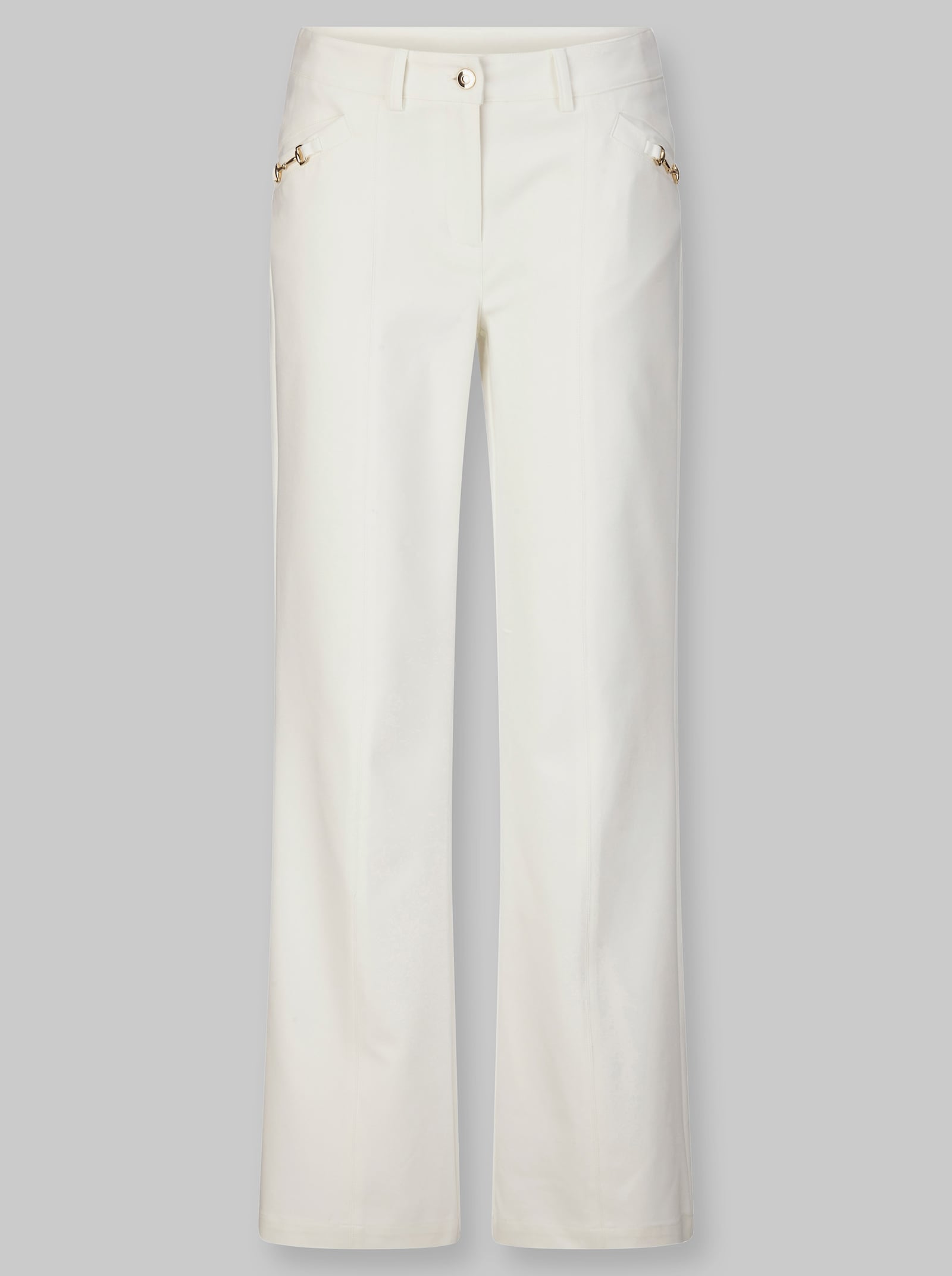 heine Stretch-Hose mit ausgestellten Beinen - ecru