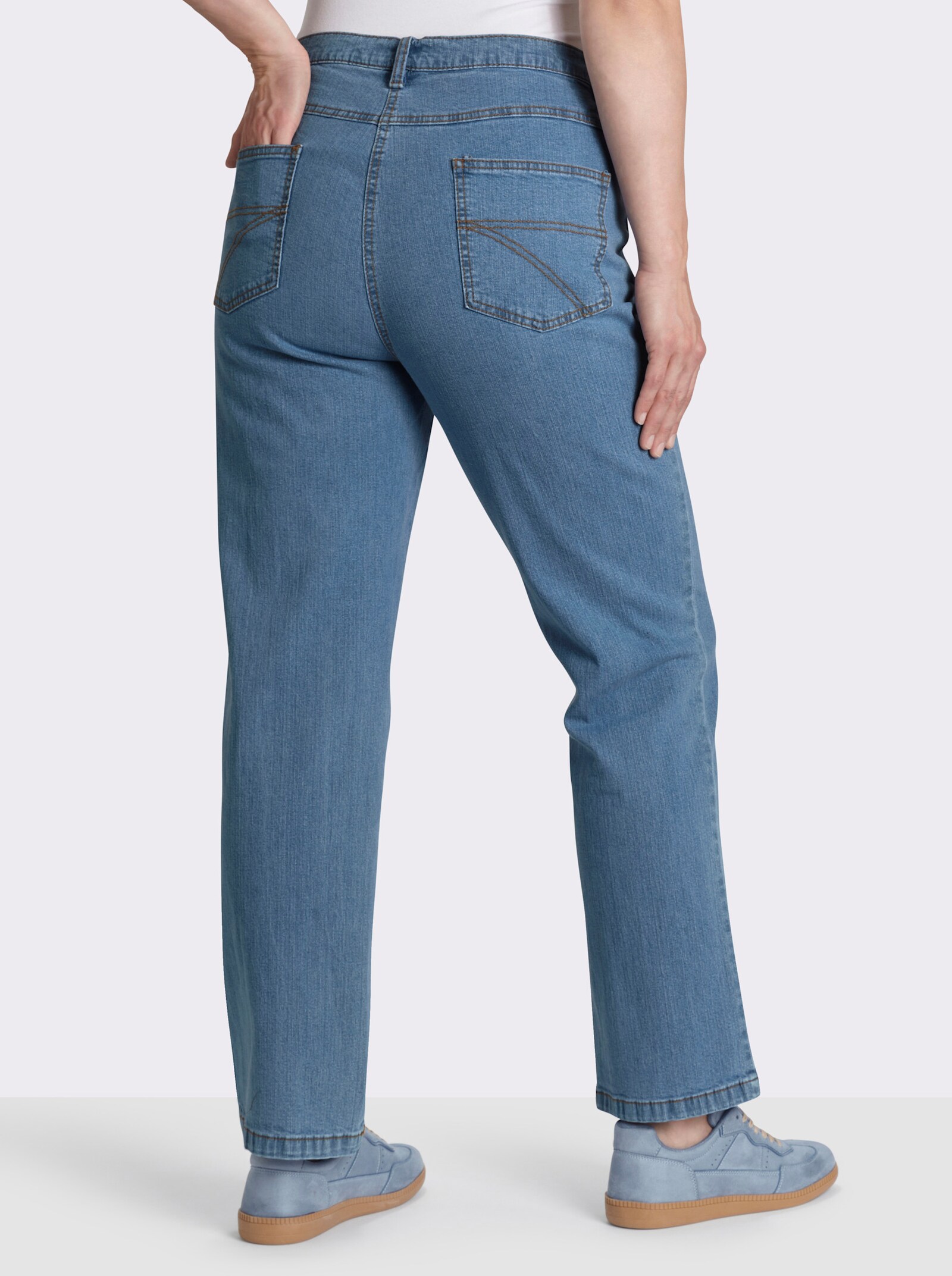 5-Pocket-Jeans mit Baumwoll-Stretch - blue-bleached