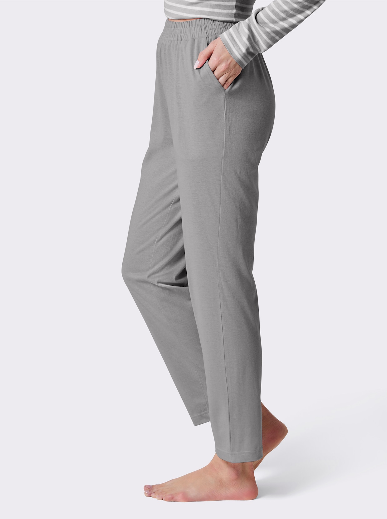 wäschepur Schlafanzug-Hose - steingrau