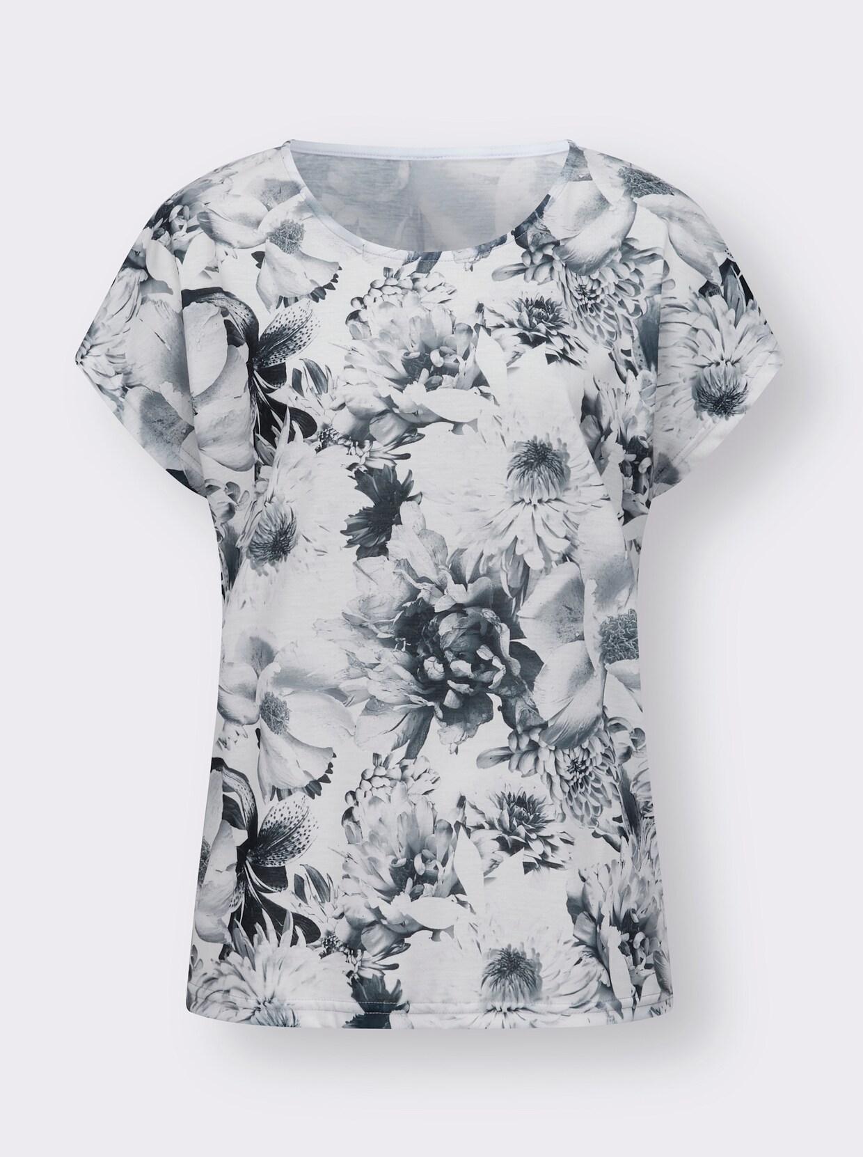 Shirt met korte mouwen - wit/zwart geprint