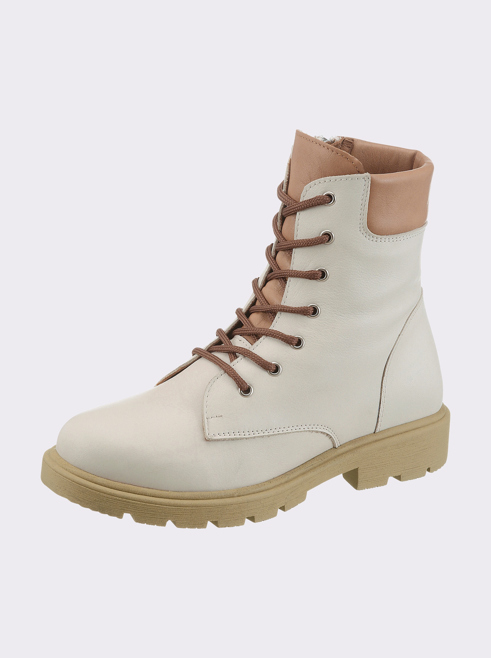 Andrea Conti Schnürstiefelette - creme