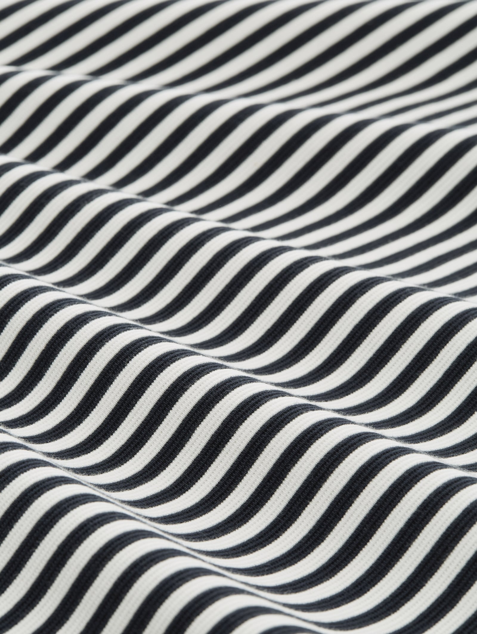T-Shirt - offwhite navy regular stripe