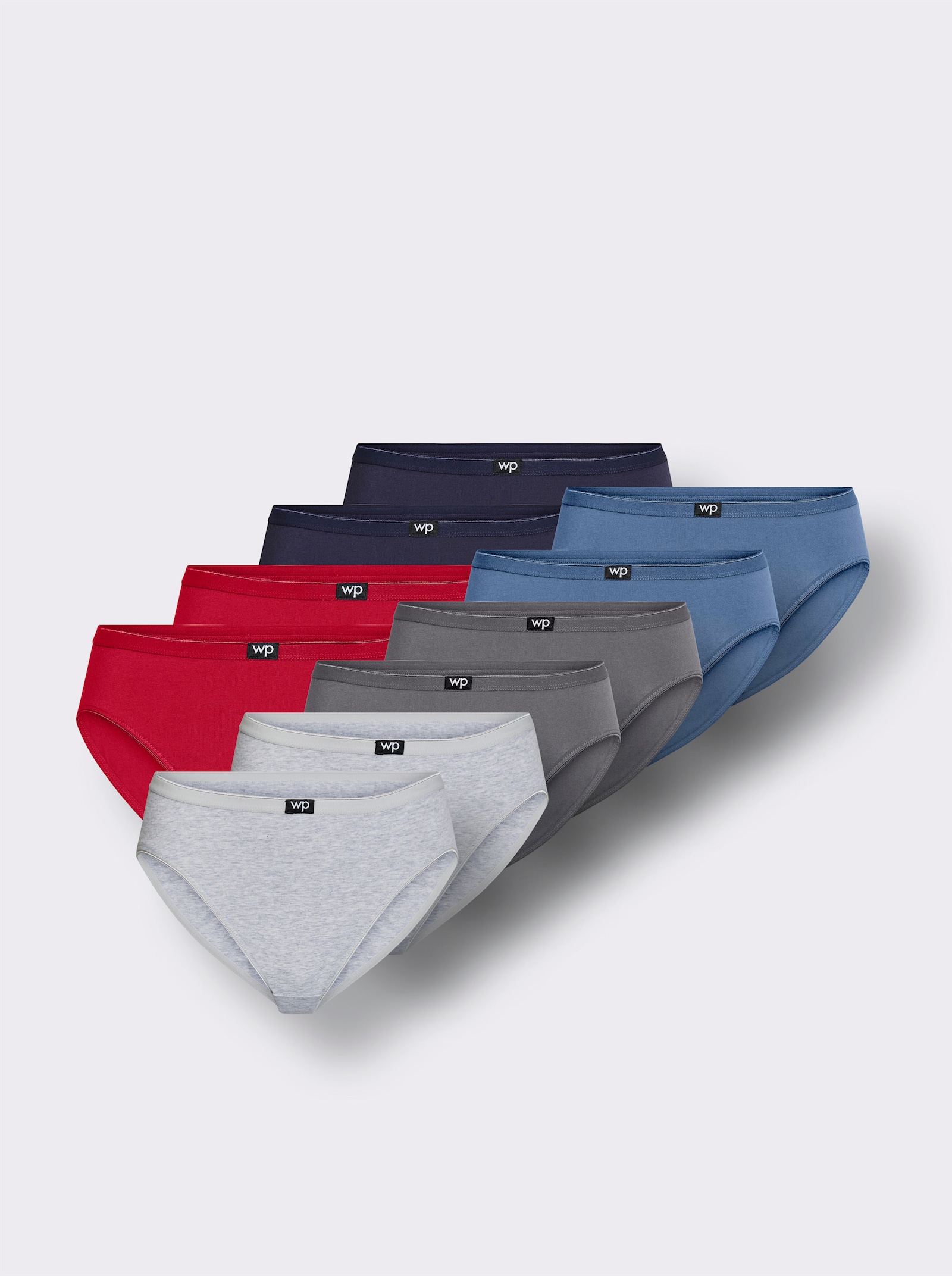 wäschepur Jazzpants mit Doppelzwickel - steingrau-meliert + jeansblau + anthrazit + rot + marine