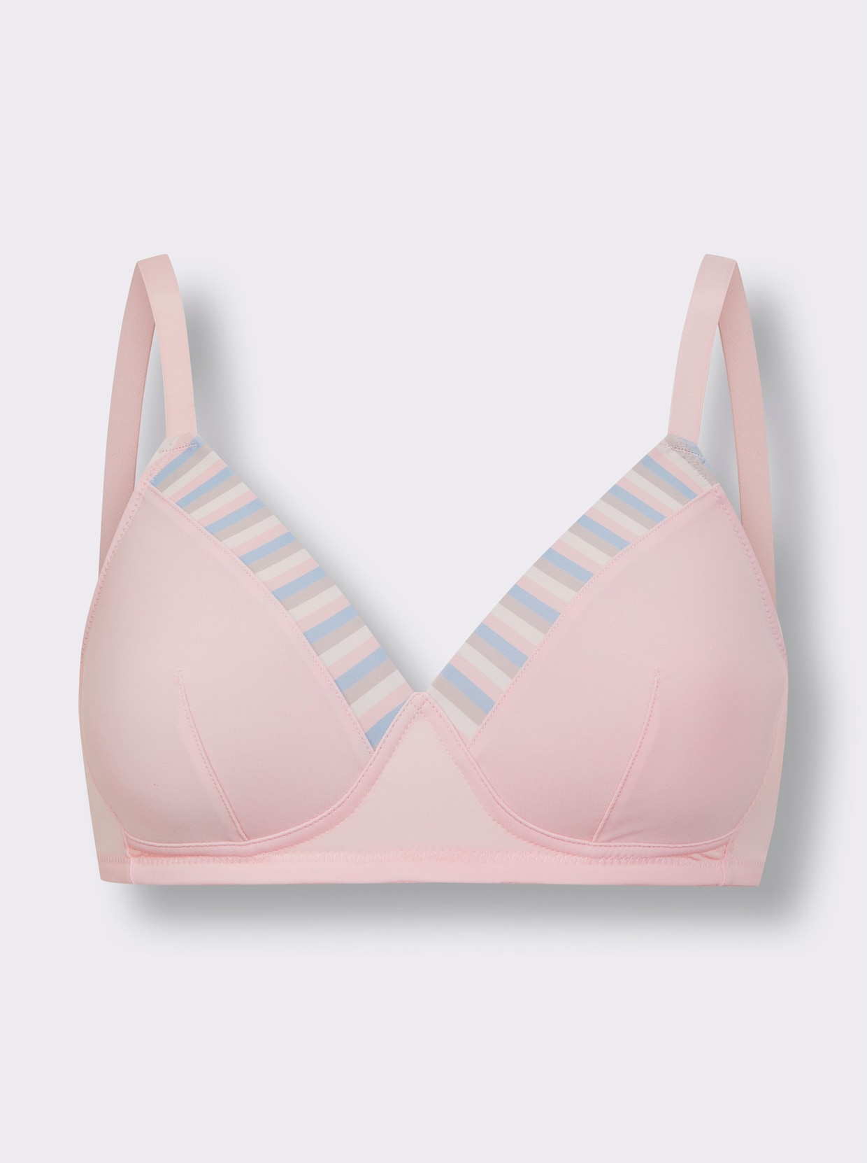 wäschepur Brassière sans armatures - blanc + rose clair