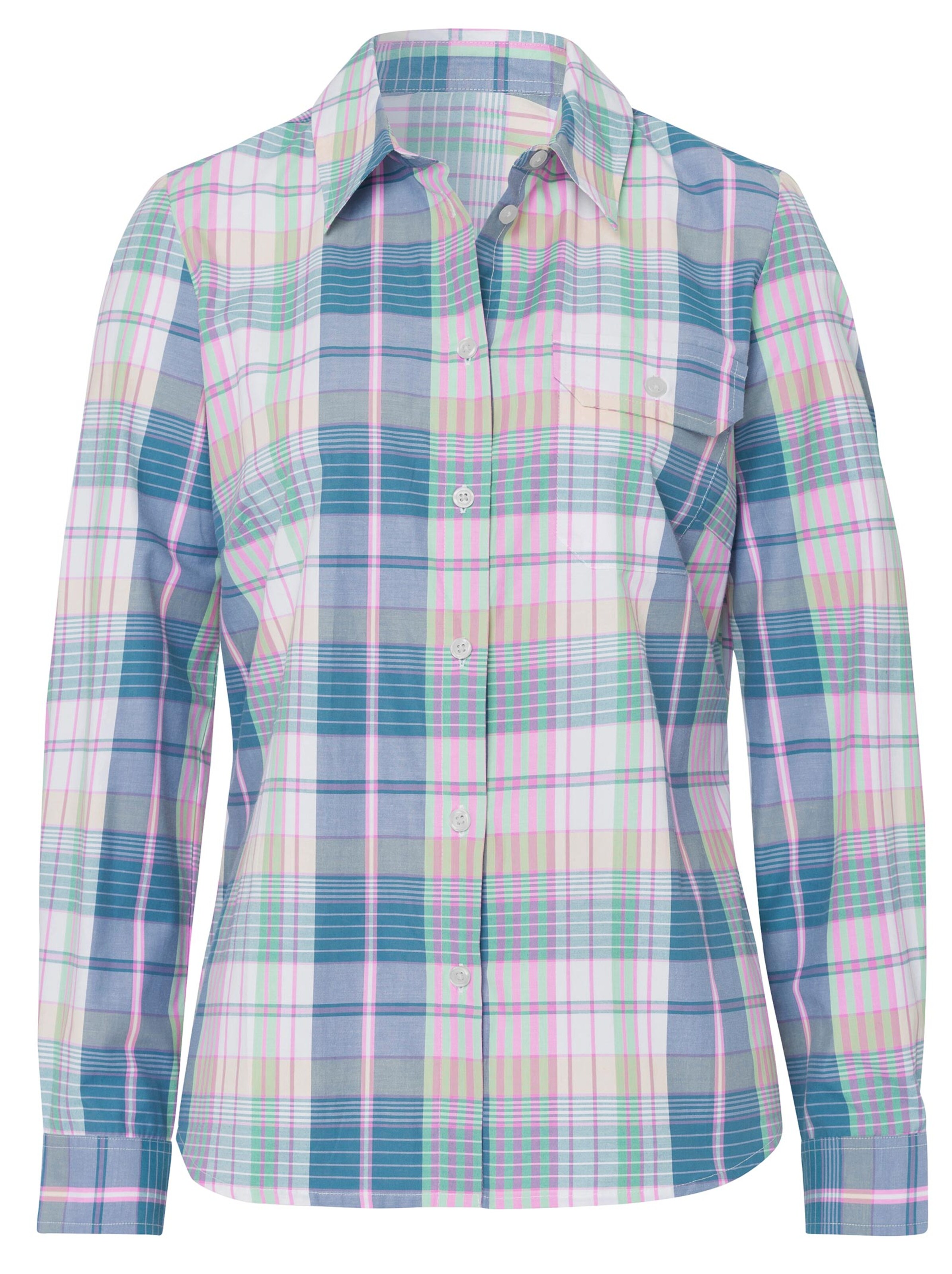 Bluse - blau-kariert