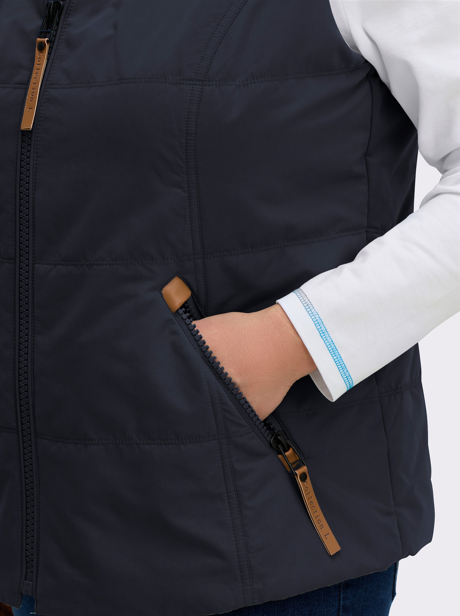 Steppweste in Microfaser-Qualität - marine