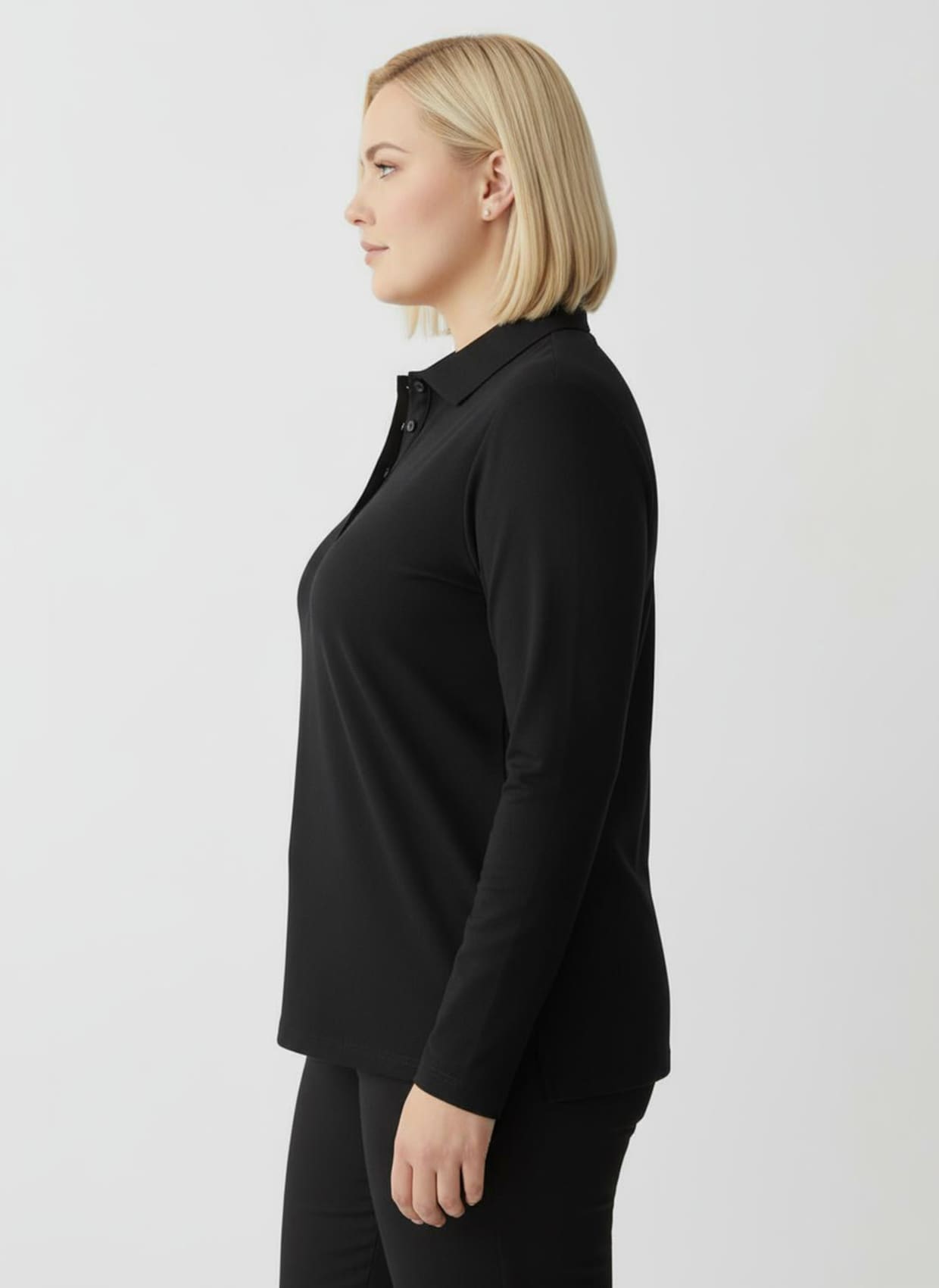 Poloshirt aus Baumwoll-Qualität - schwarz