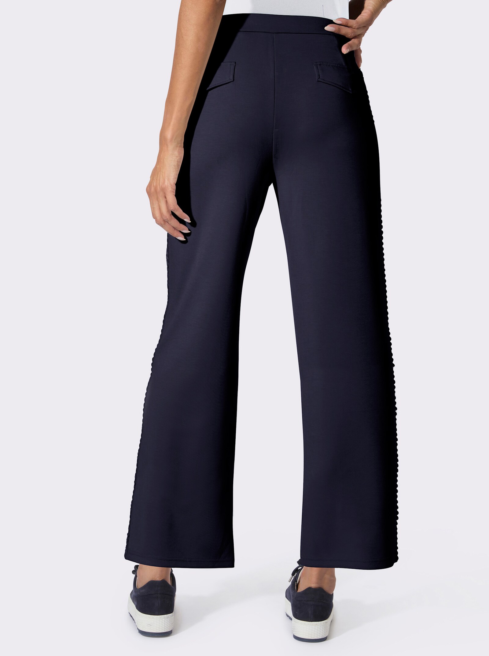 Jerseyhose mit Zierpatten hinten - marine
