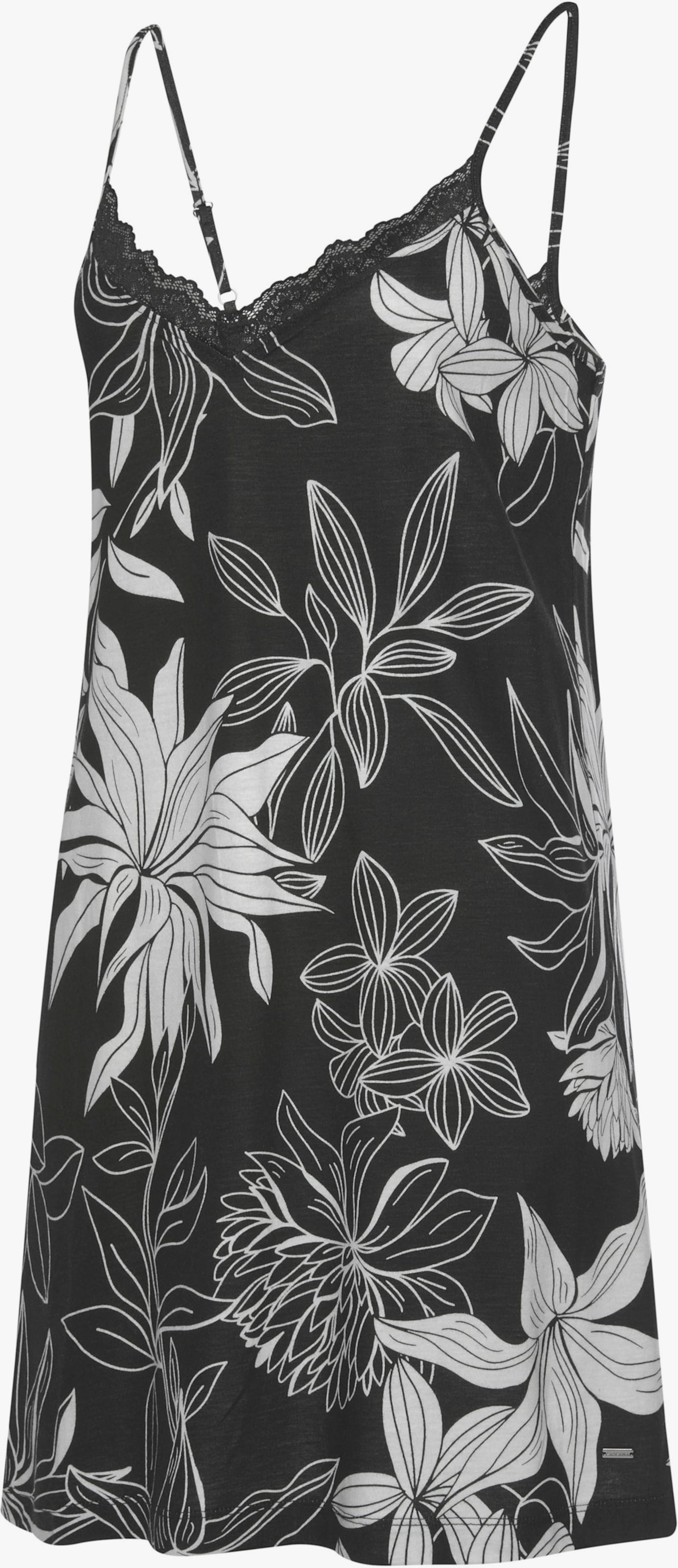 LASCANA Negligé - schwarz-allover-geblümt