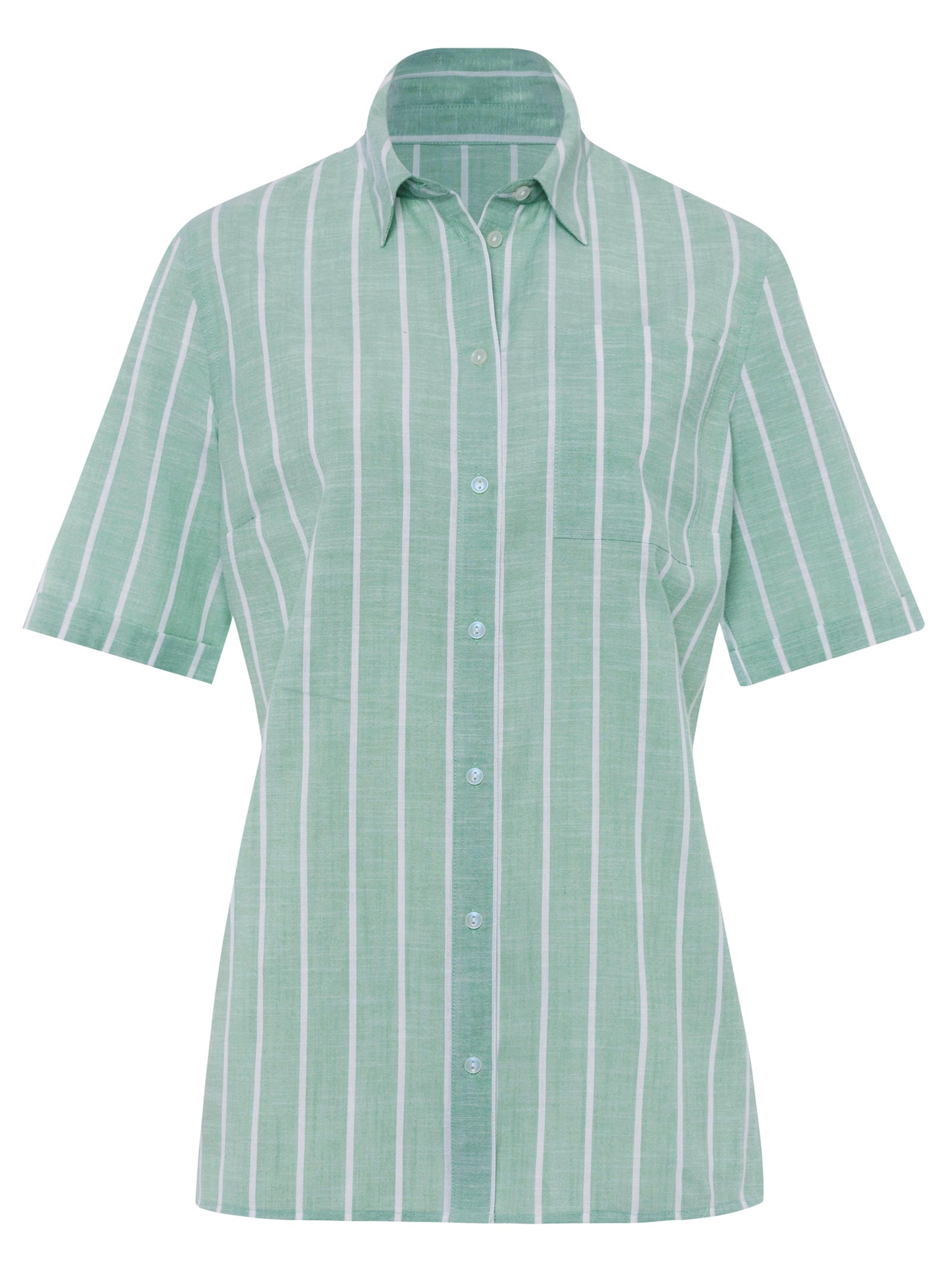 Bluse - grün-gestreift