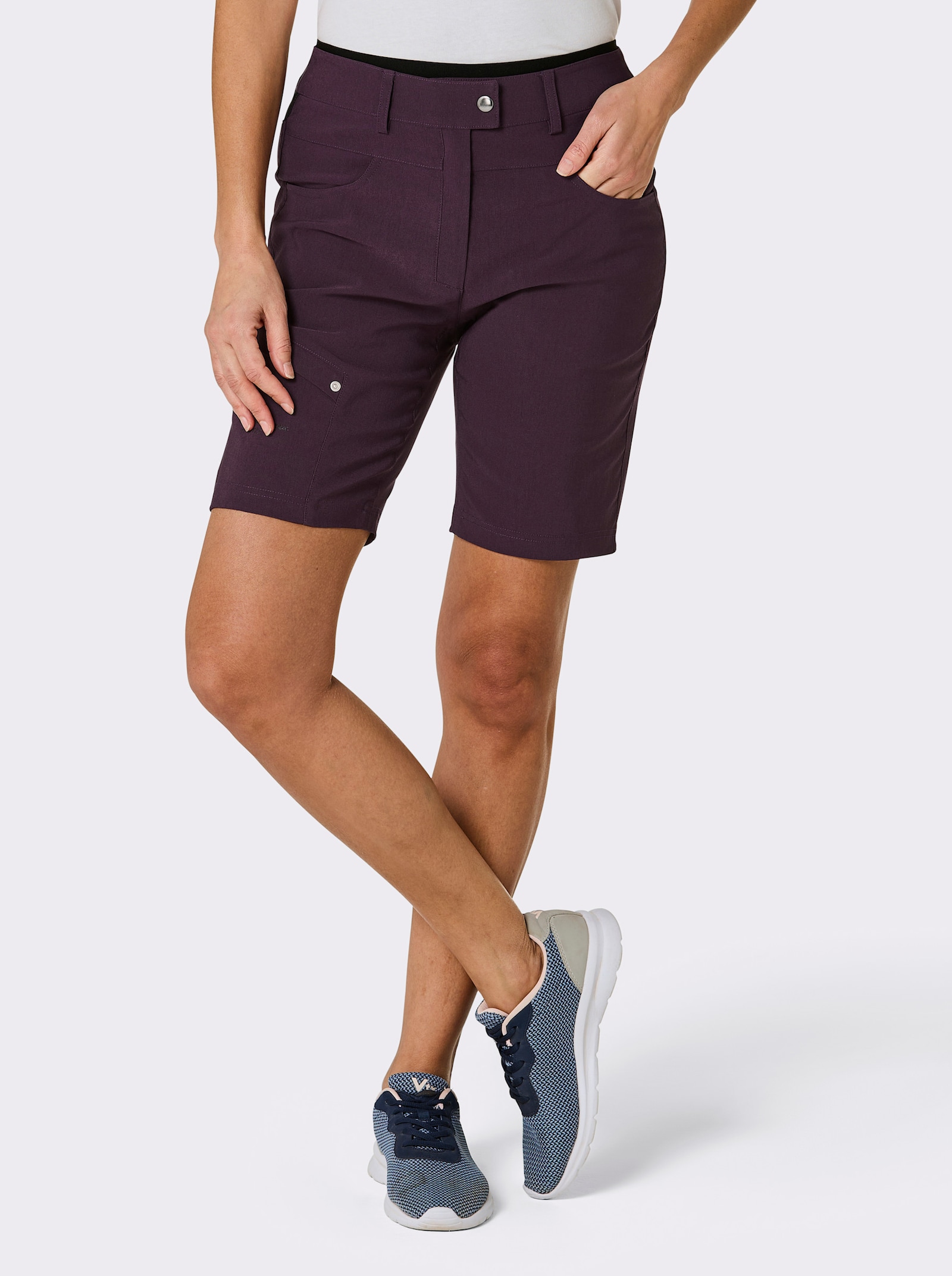 Catamaran Sports Fahrradhose mit gepolsterter, abknöpfbarer Innenhose - aubergine
