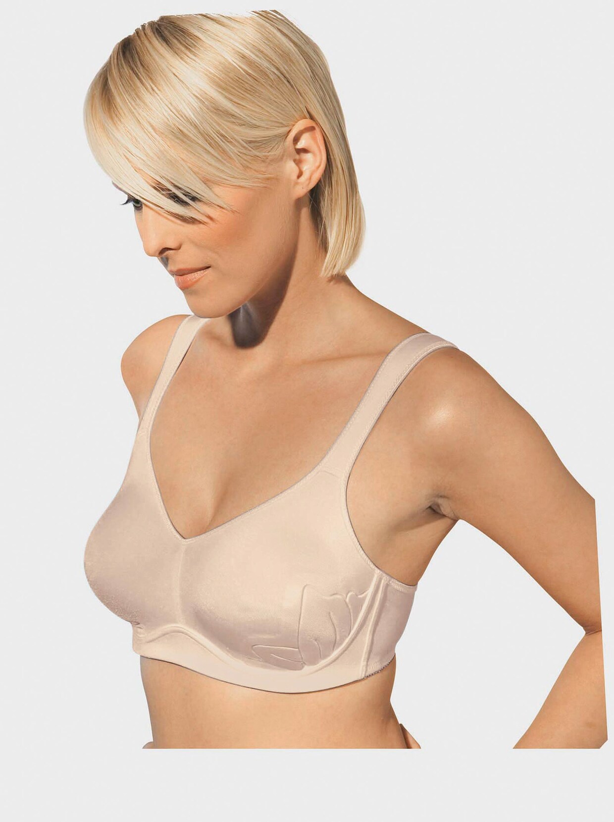 Speidel Comfort-bh zonder beugel - wit + huidkleur