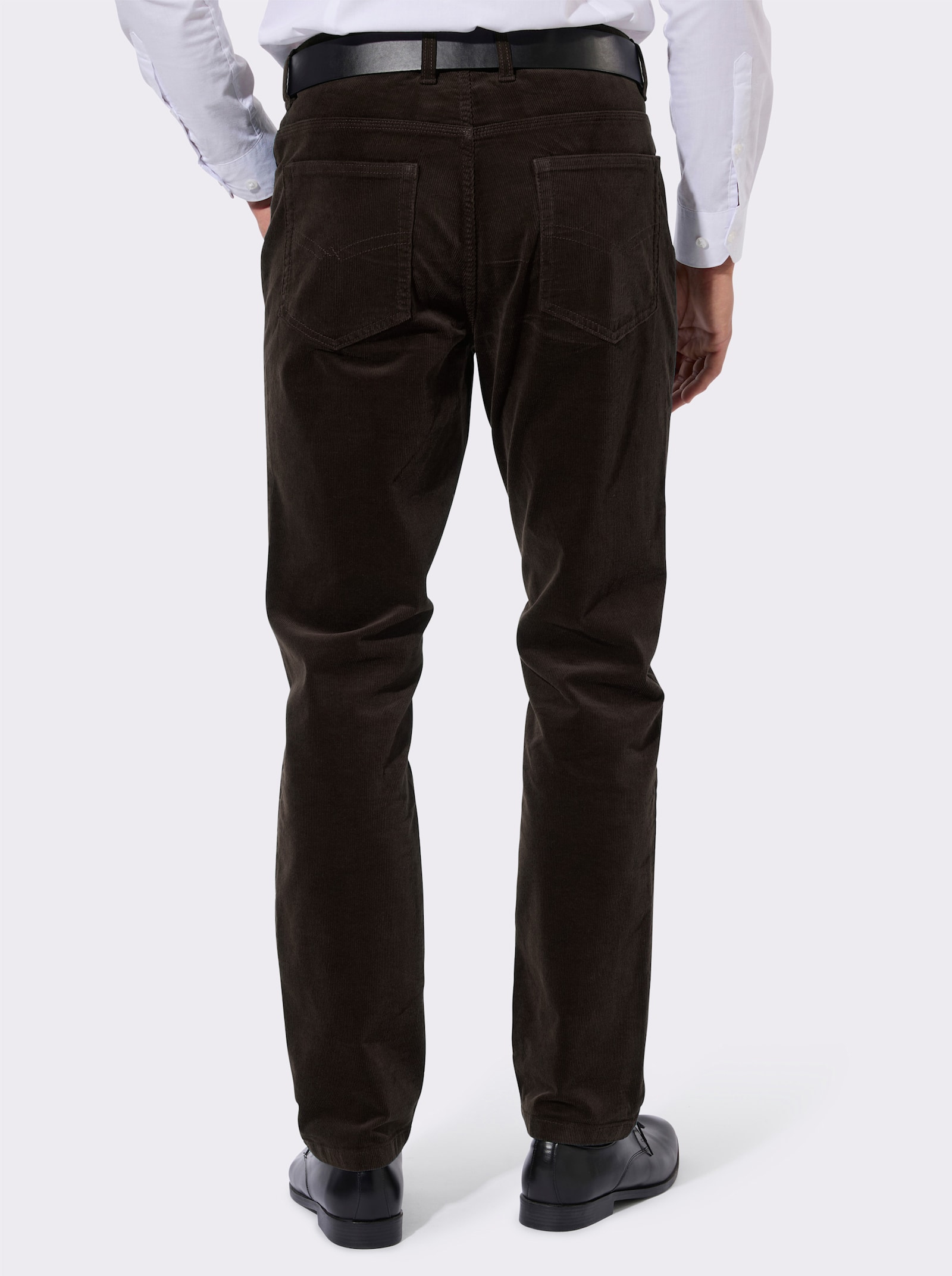Cordhose aus Baumwoll-Stretch - schoko