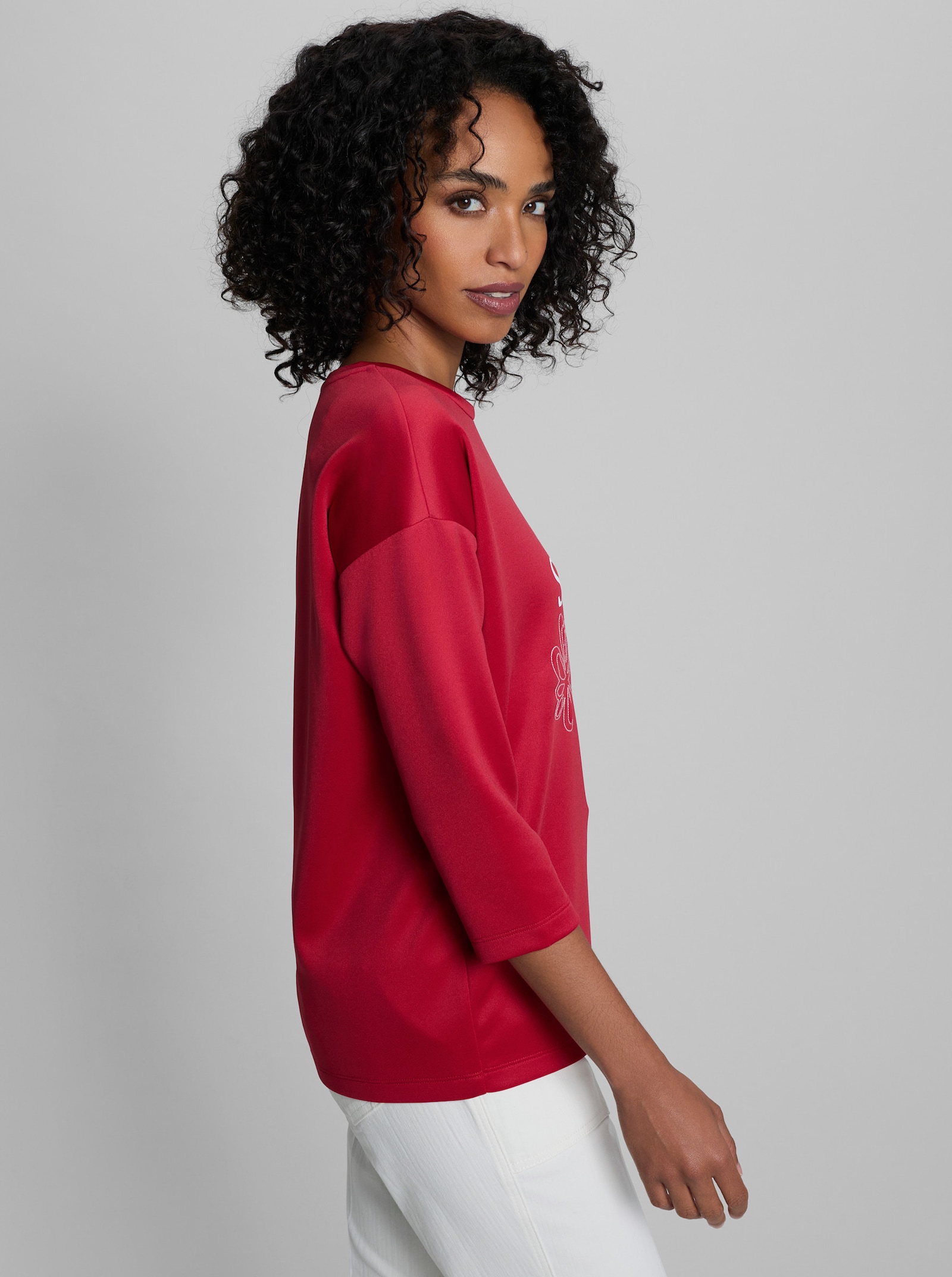 heine Sweatshirt mit Stickerei - rot