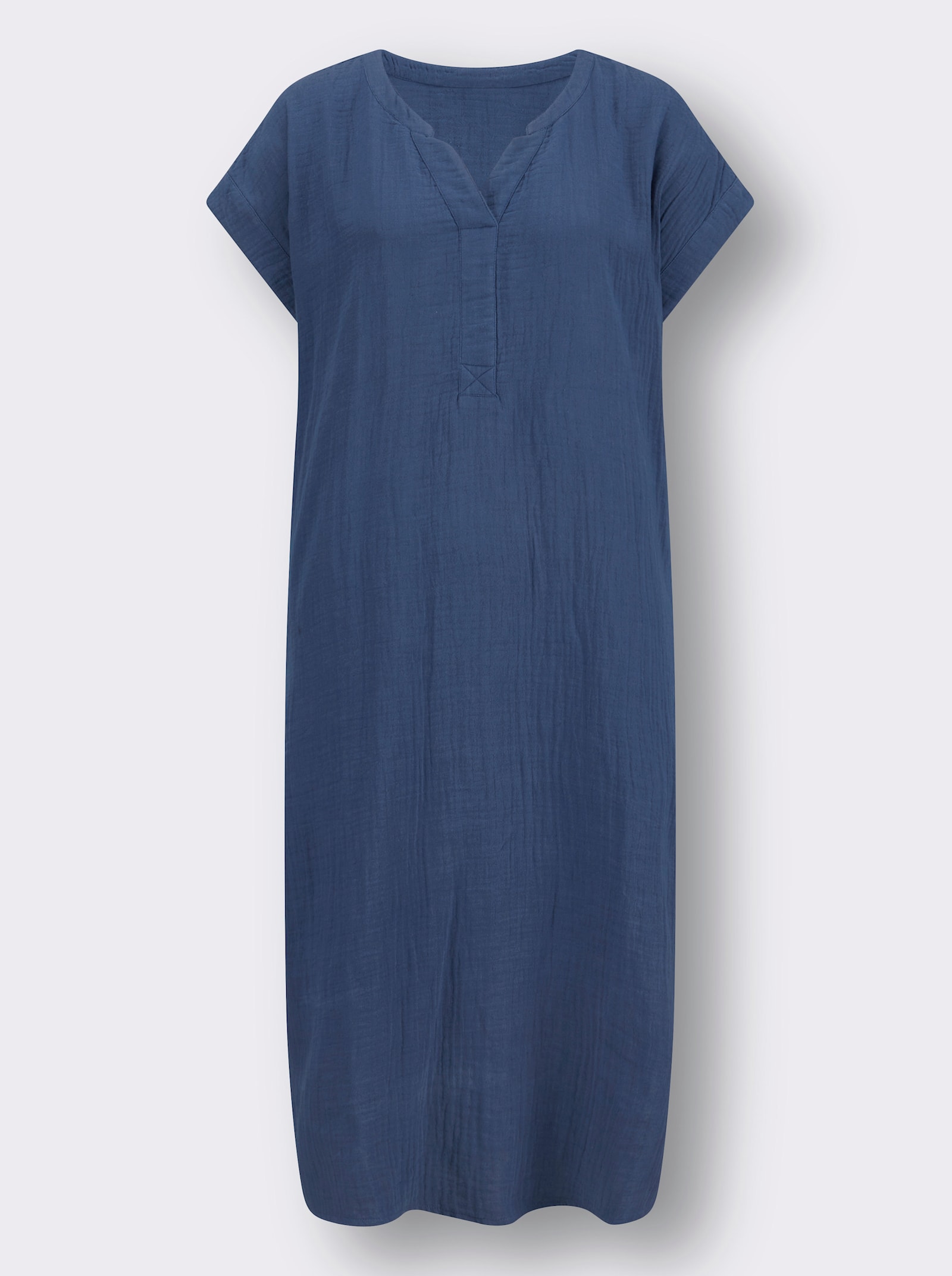 Sommerkleid in Musselin-Qualität - jeansblau
