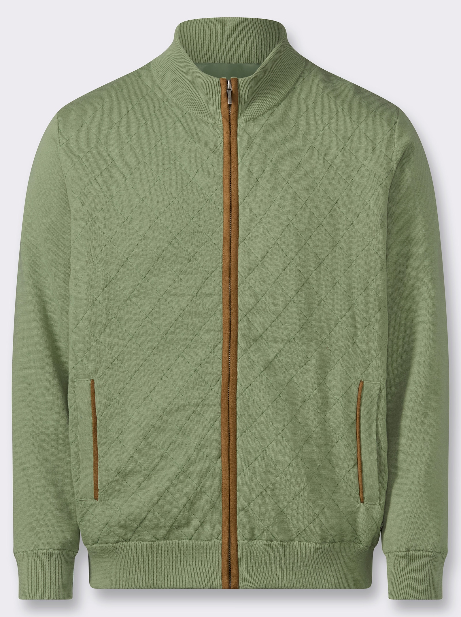 Marco Donati Strickjacke mit Rautensteppung - eucalyptus