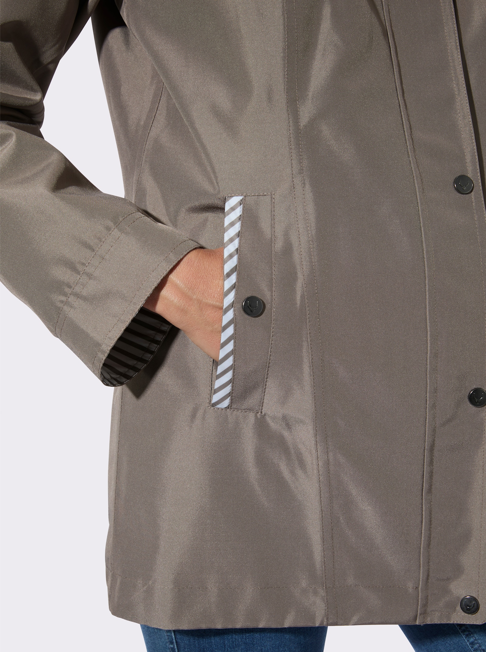 Funktionsjacke wind- und wasserabweisend - taupe
