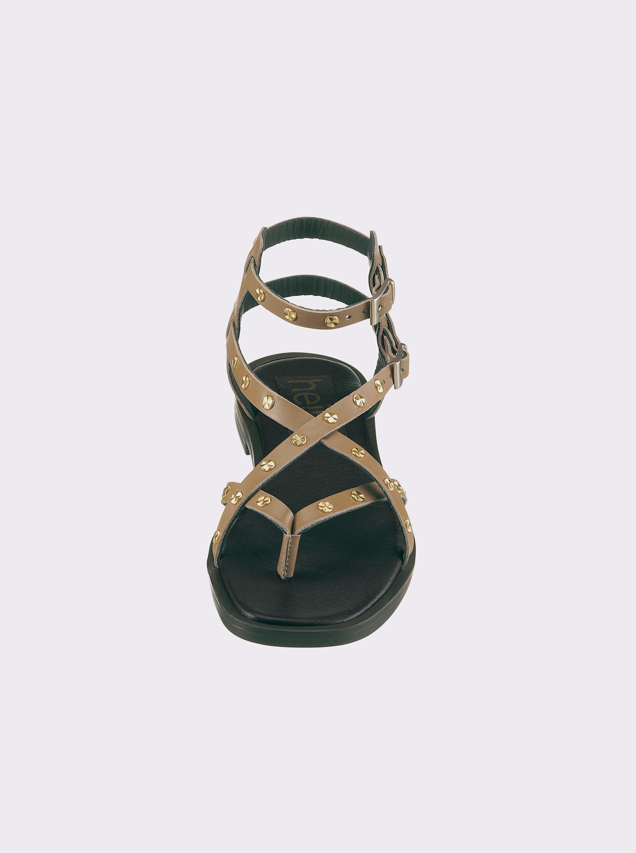 heine Sandale - khaki-goldfarben