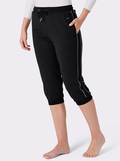 feel good Caprihose mit Bündchen - schwarz-weiß