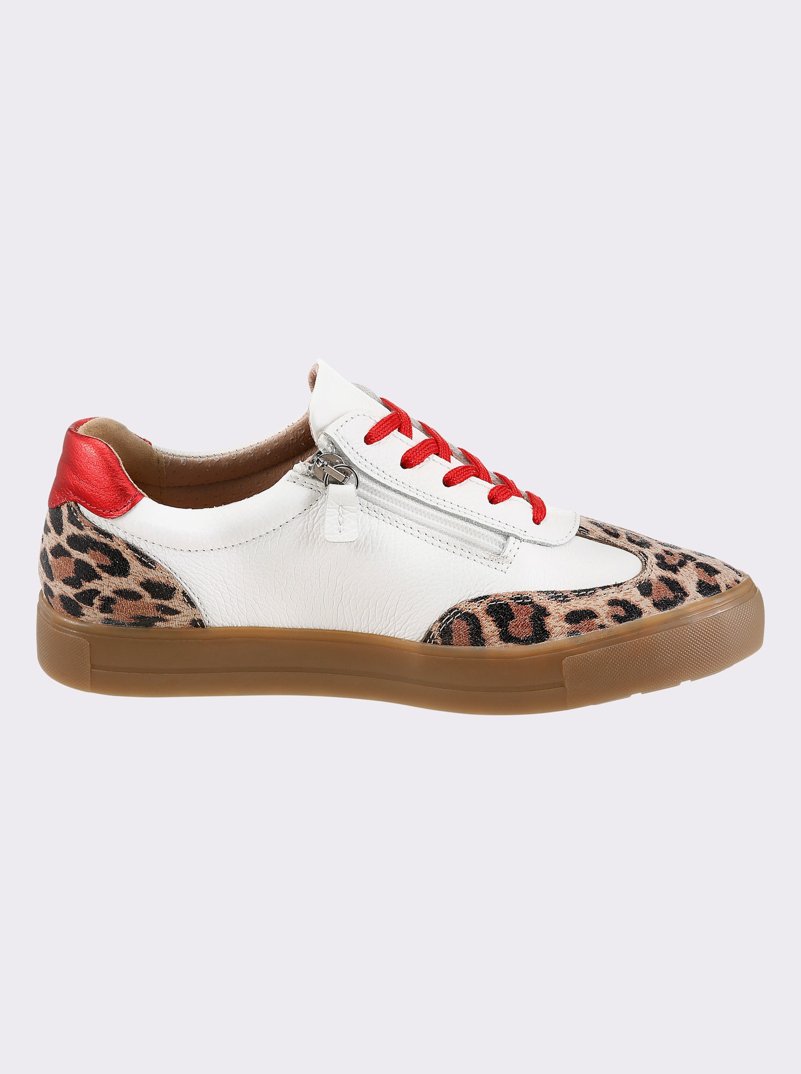 heine Sneaker - weiss-rot-gemustert