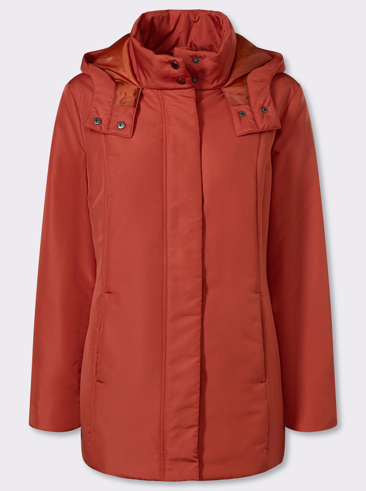 Freizeitjacke mit Kapuze - rostrot