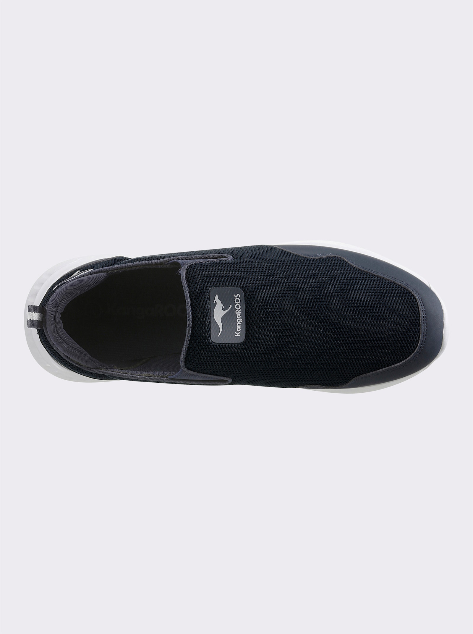 KangaROOS Slipper im Mix aus Synthetik und Lederimitat - marine