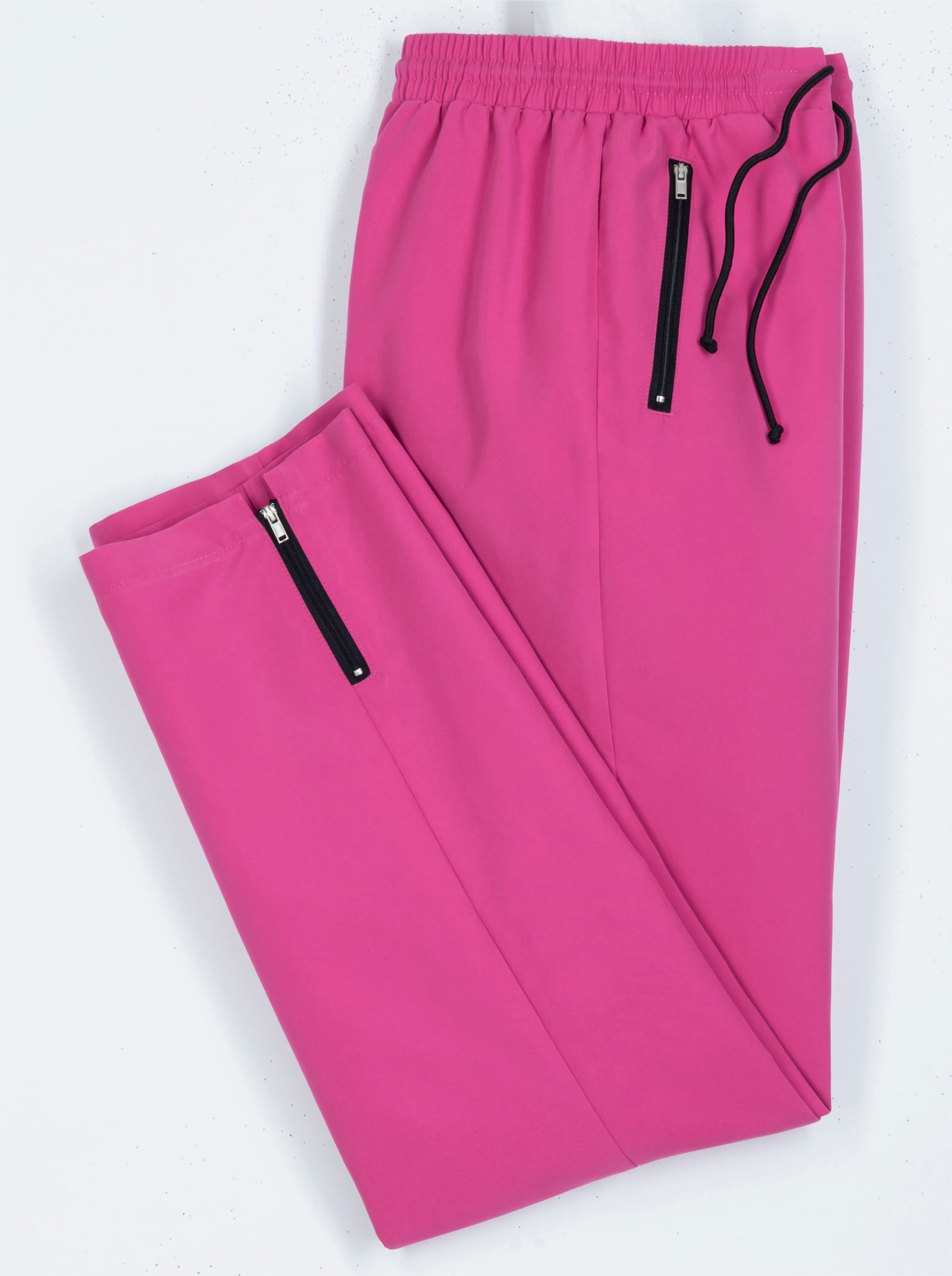 Freizeithose mit kontrastfarbigen Akzenten - fuchsia