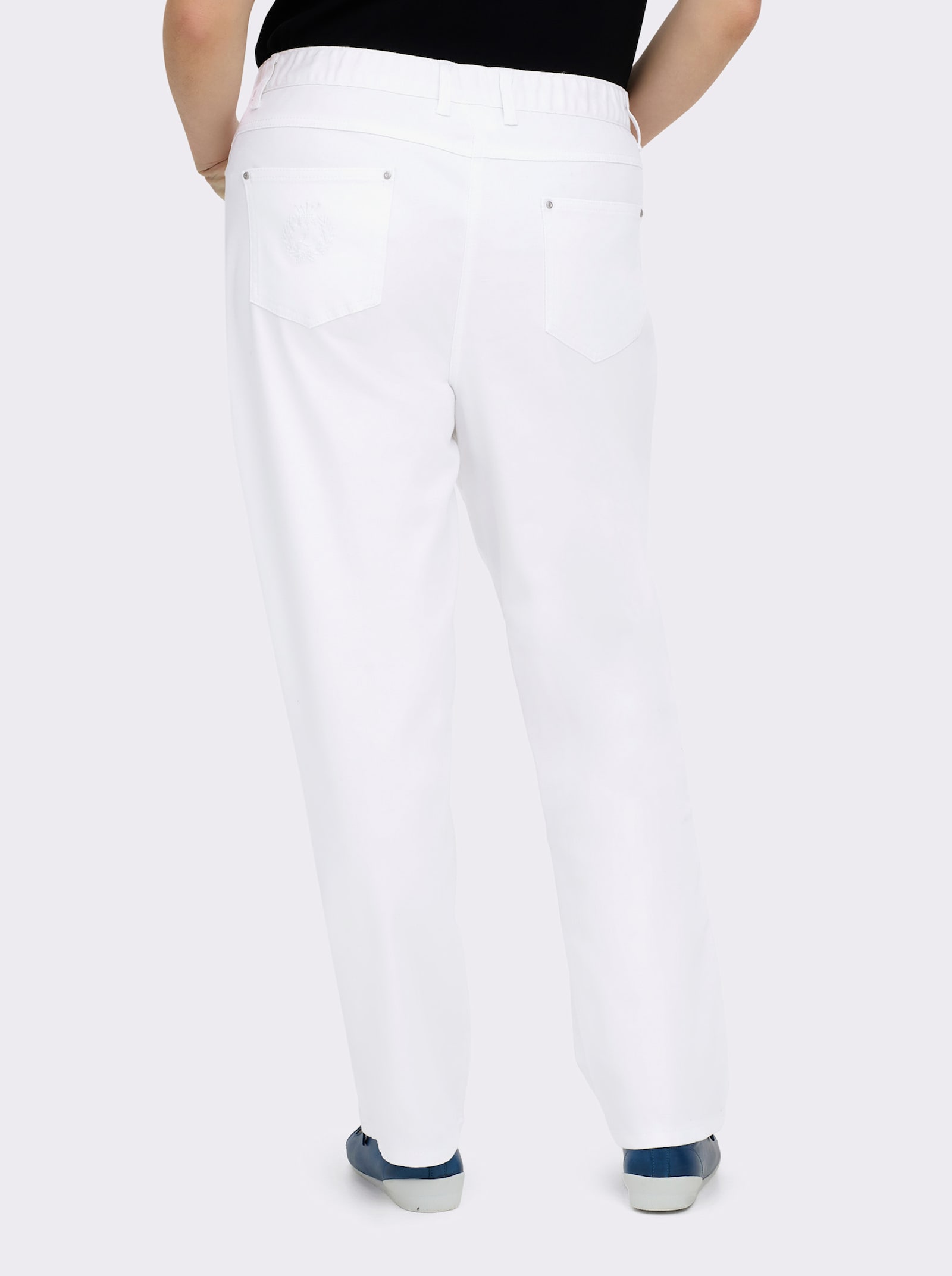 5-Pocket-Jeans mit innenliegendem Dehnbund - weiß