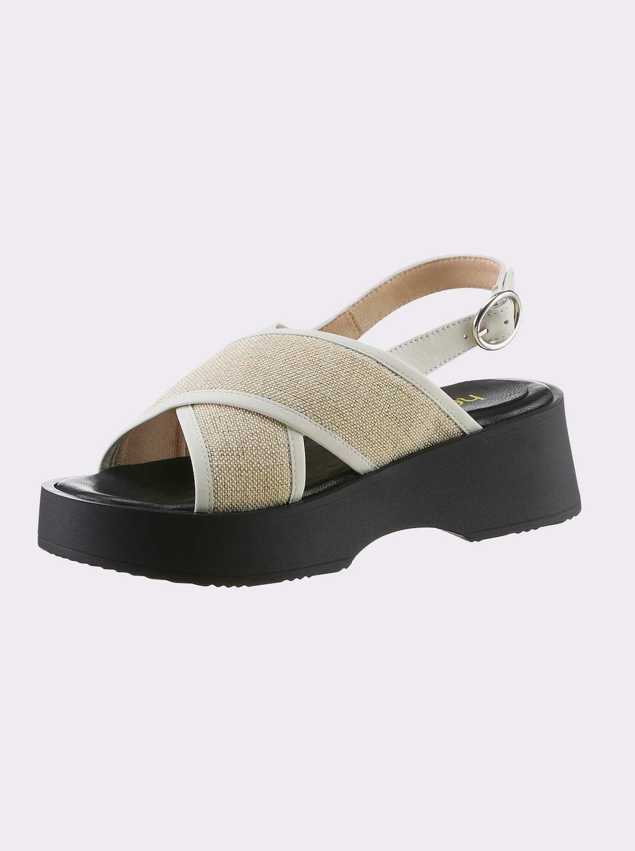 heine Sandales - beige-noir