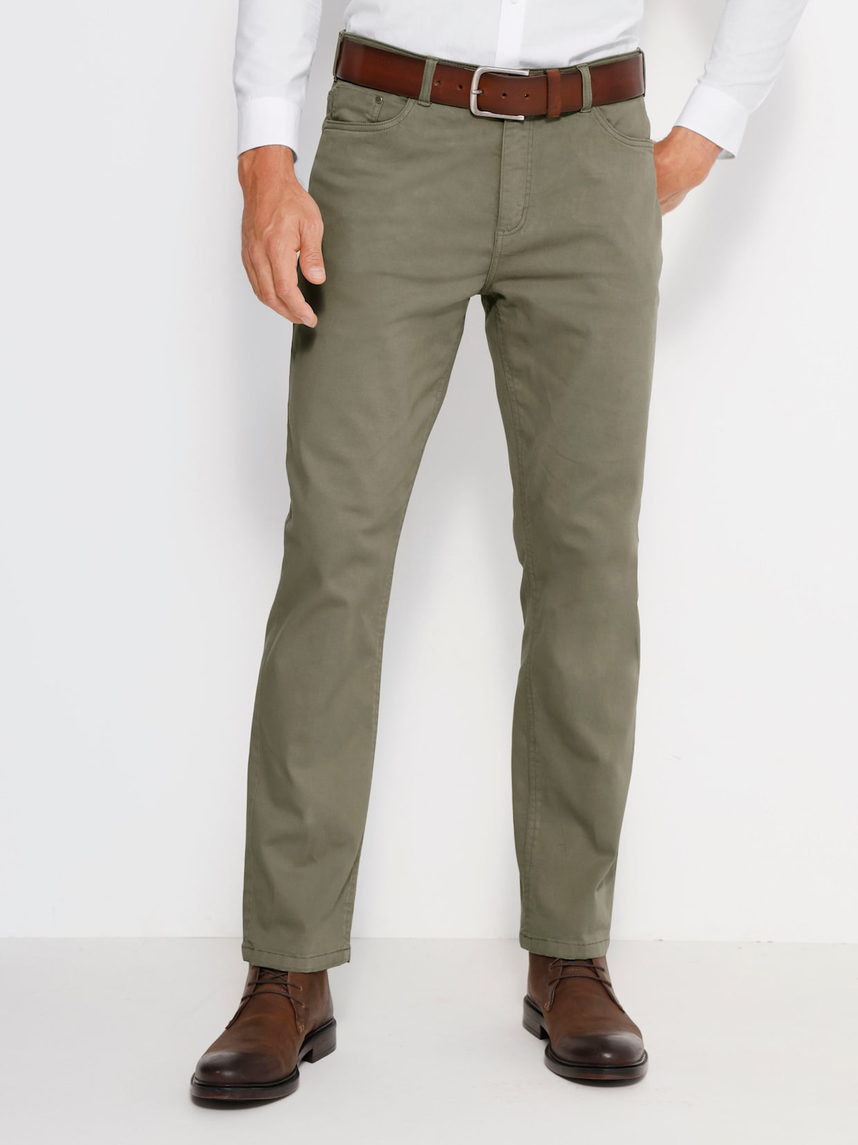 5-Pocket-Jeans in Twill-Qualität - khaki