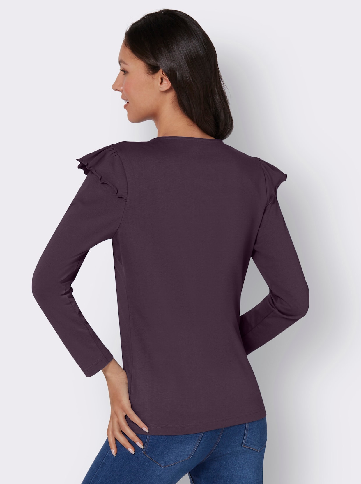 Shirt met lange mouwen - aubergine