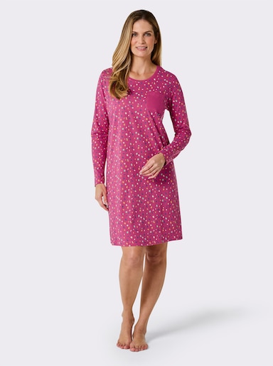 wäschepur Sleepshirts - fuchsia-bedruckt + fuchsia