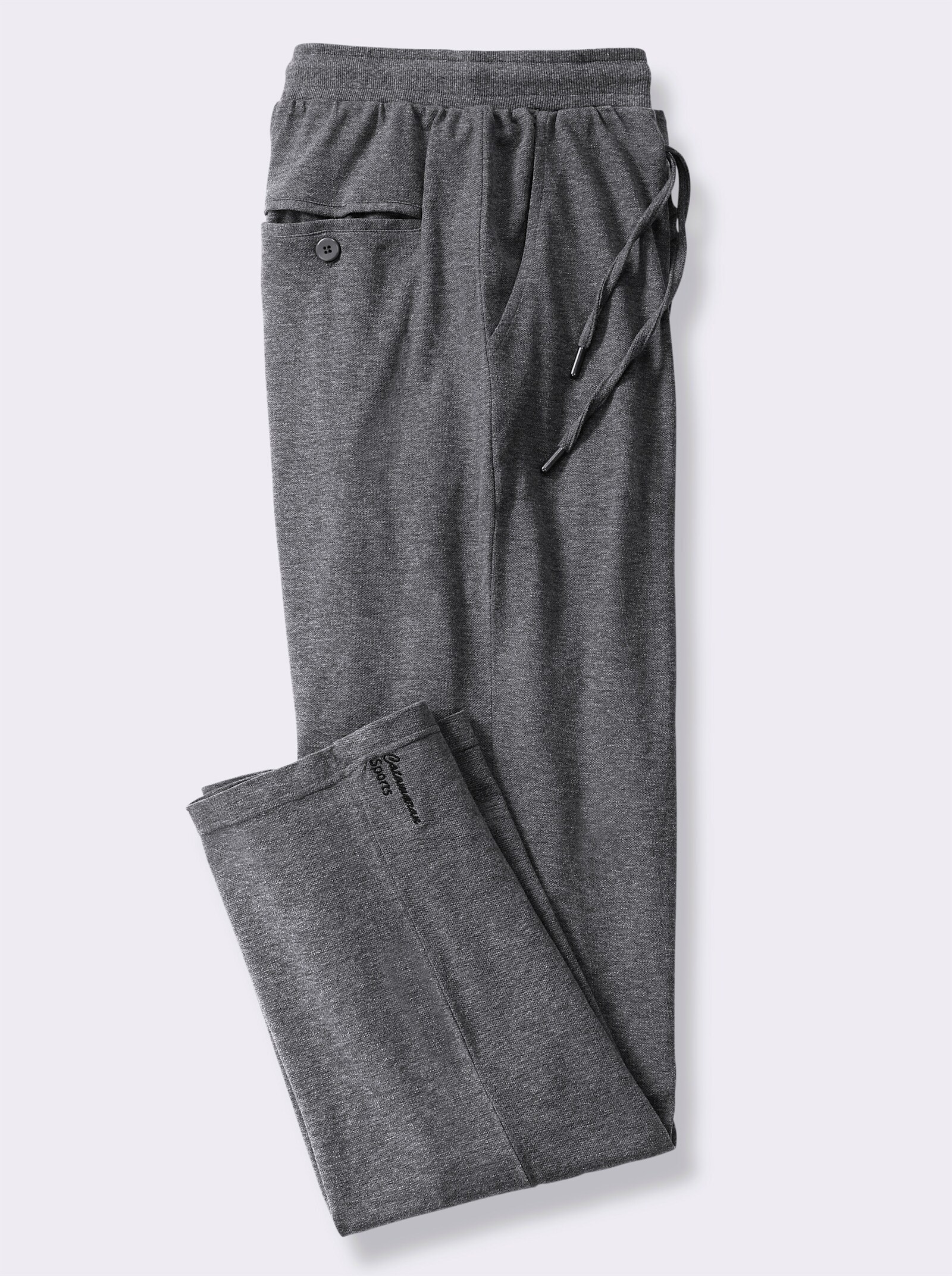 Catamaran Sports Freizeithose mit geripptem Dehnbund - grau-meliert