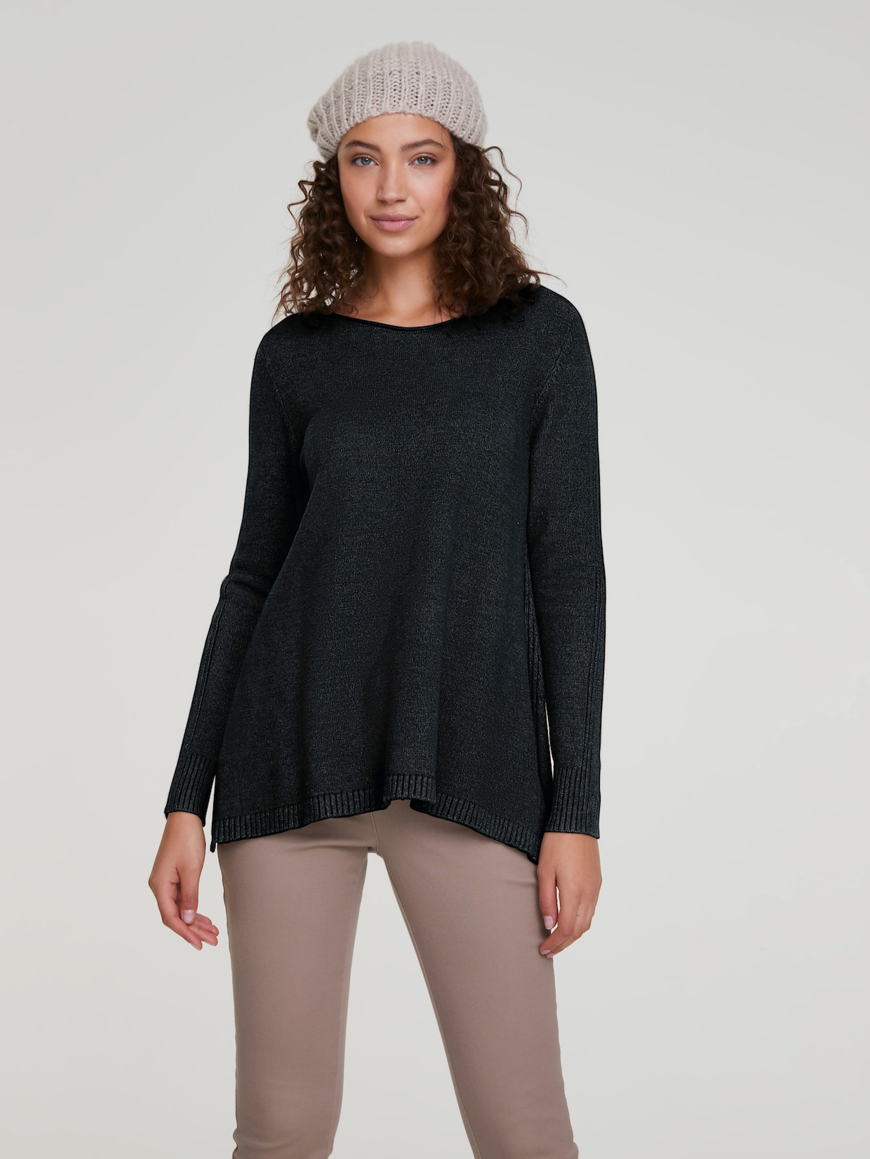 heine Lange pullover - zwart