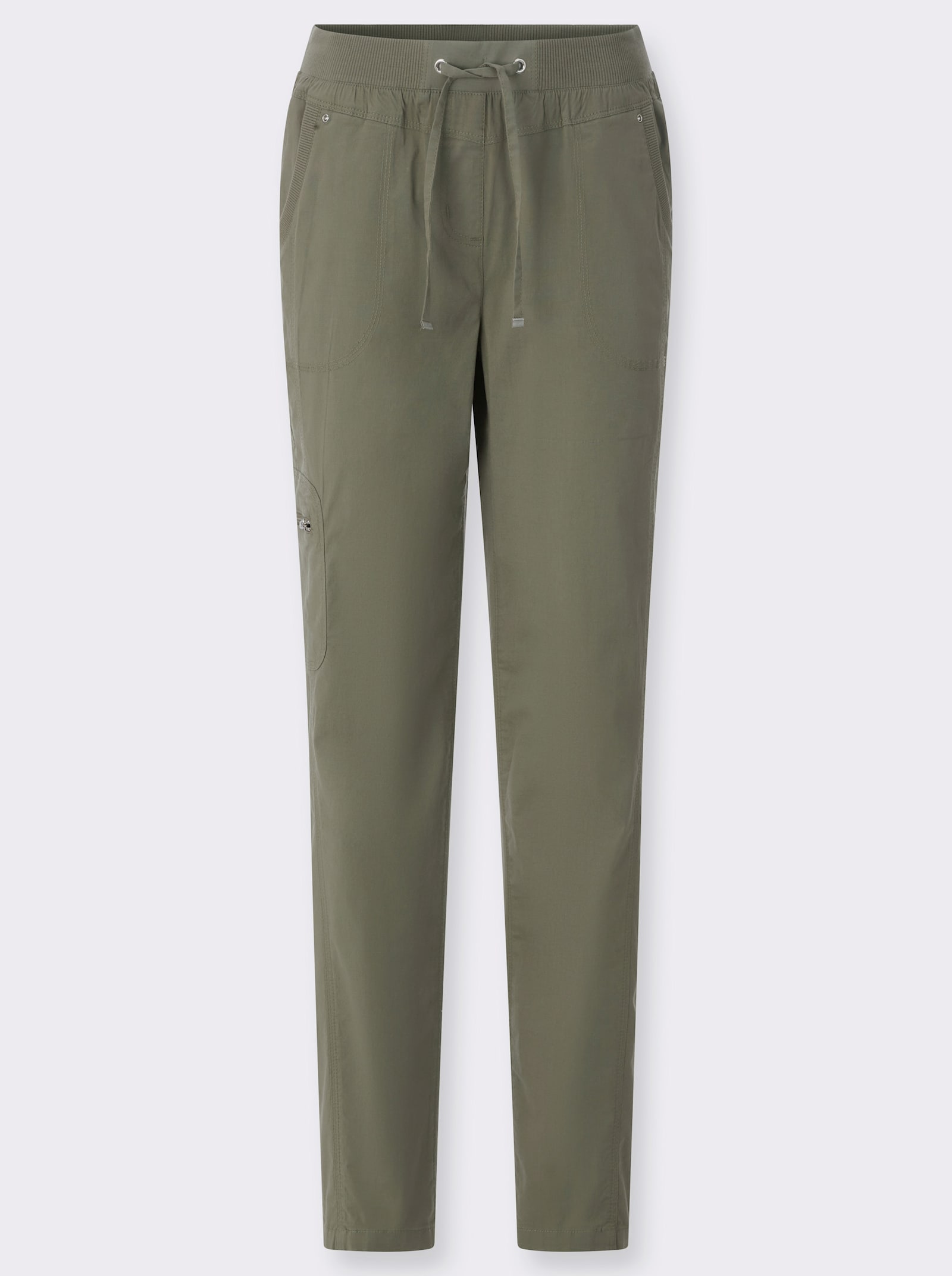 Schlupfhose mit funktionalen Taschen - khaki