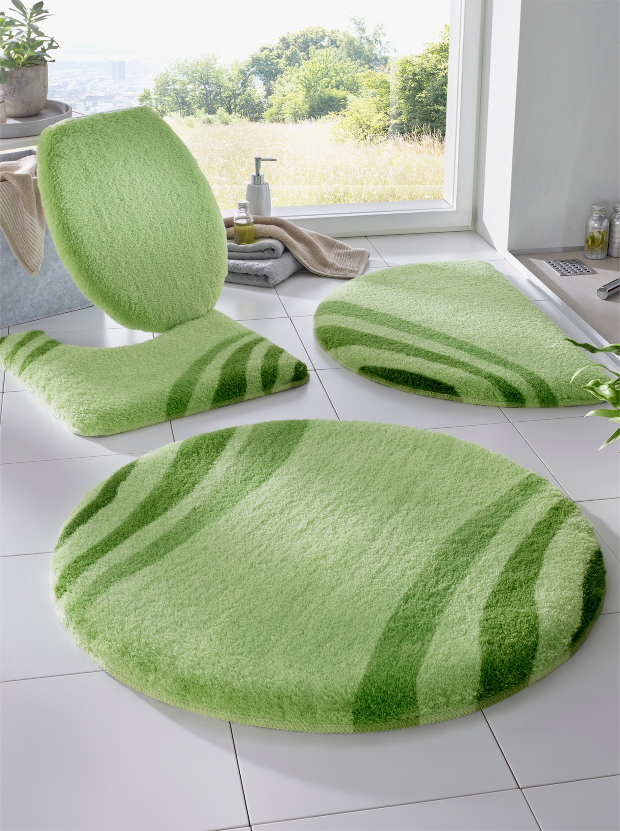 Kleine Wolke Badeteppich - lindgrün