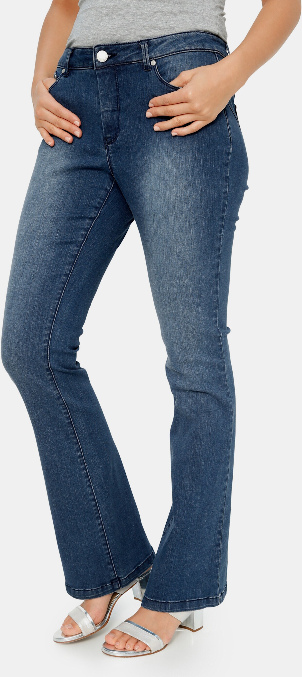 heine jeans effet ventre plat - bleu denim
