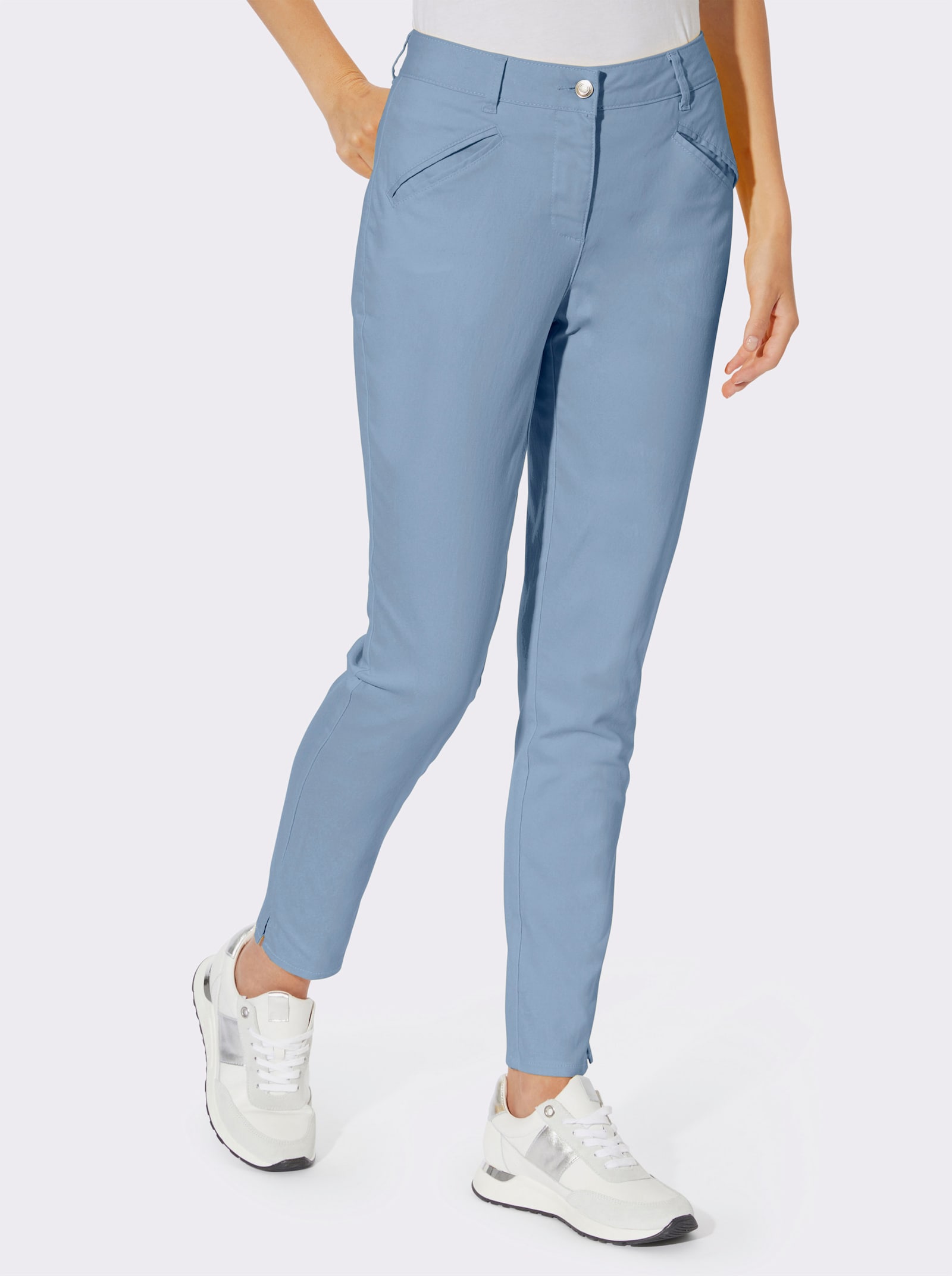 heine Röhrenhose mit Bügelfalten - bleu